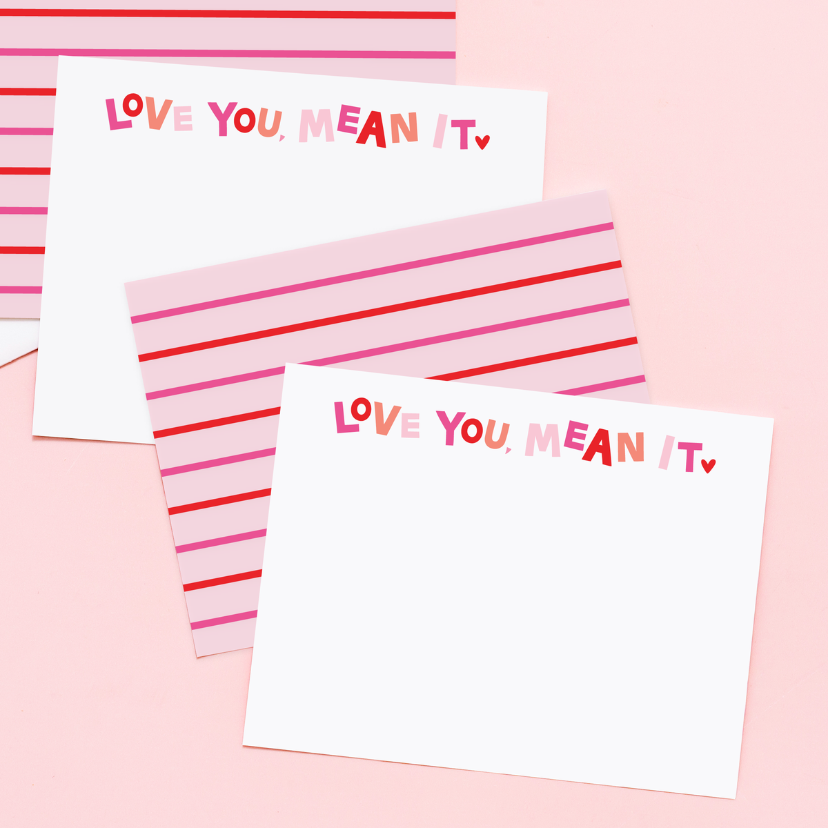 Love You, Mean It Valentine&#39;s Stationery