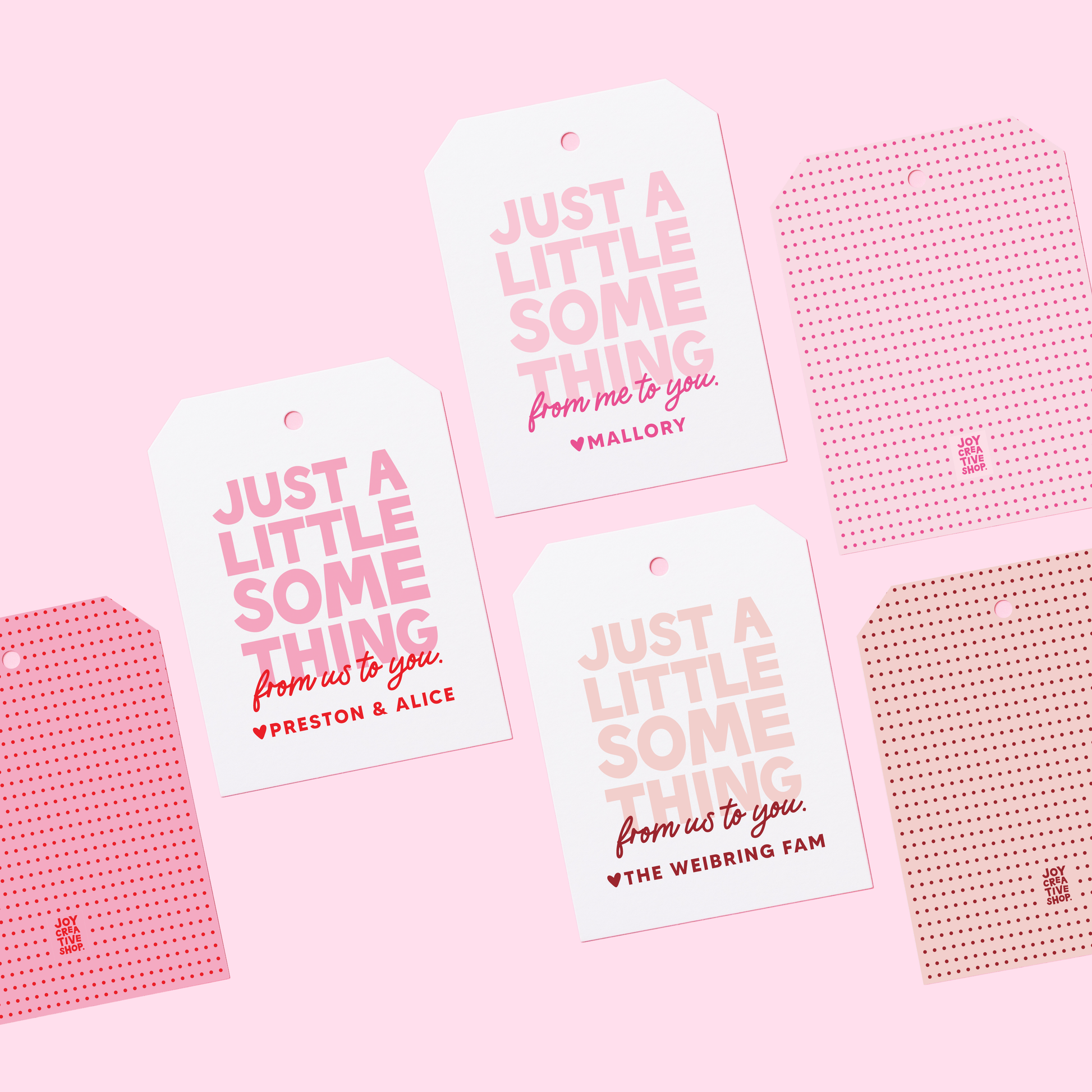 Valentine's Just a Little Something Personalized Gift Tag or Sticker