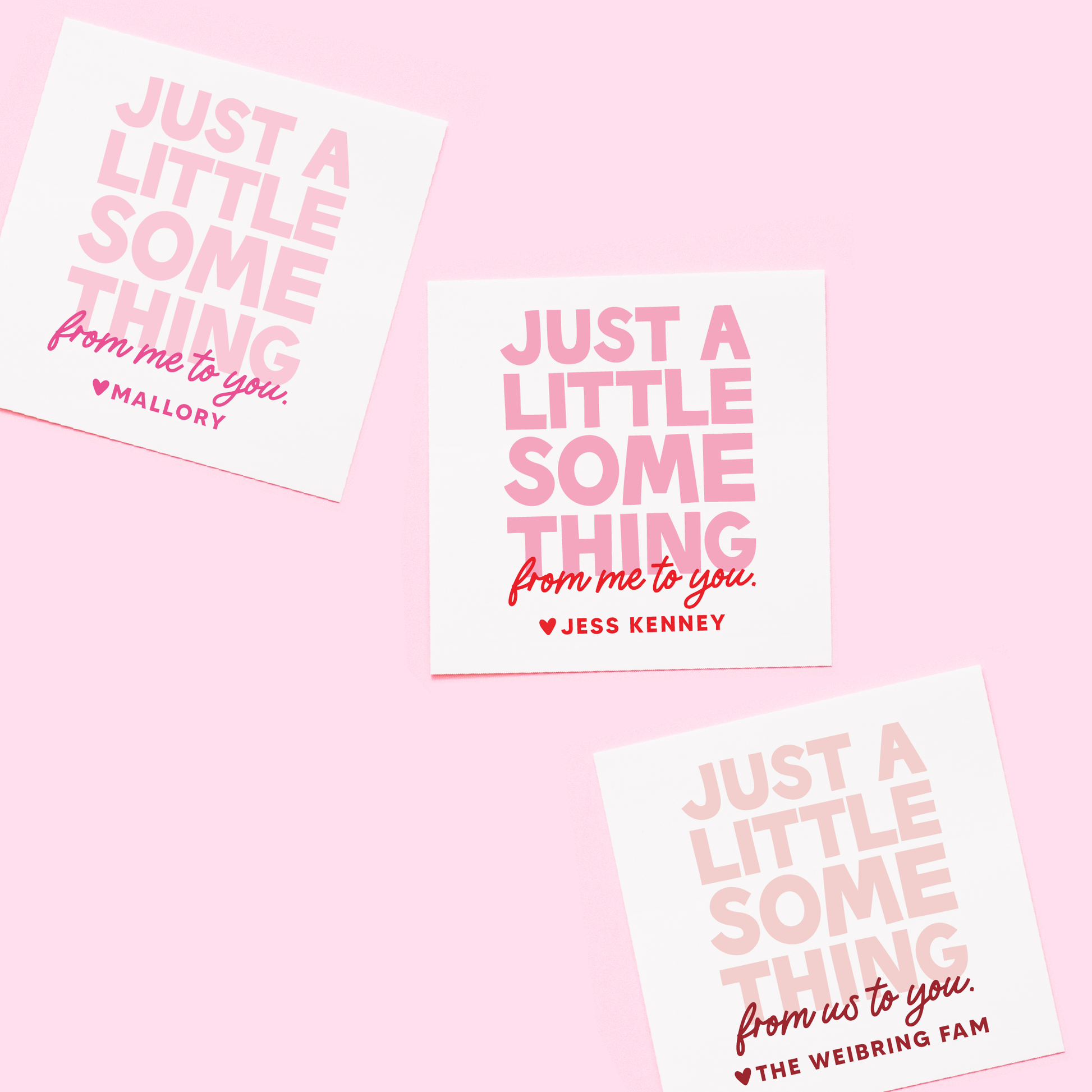 Valentine's Just a Little Something Personalized Gift Tag or Sticker