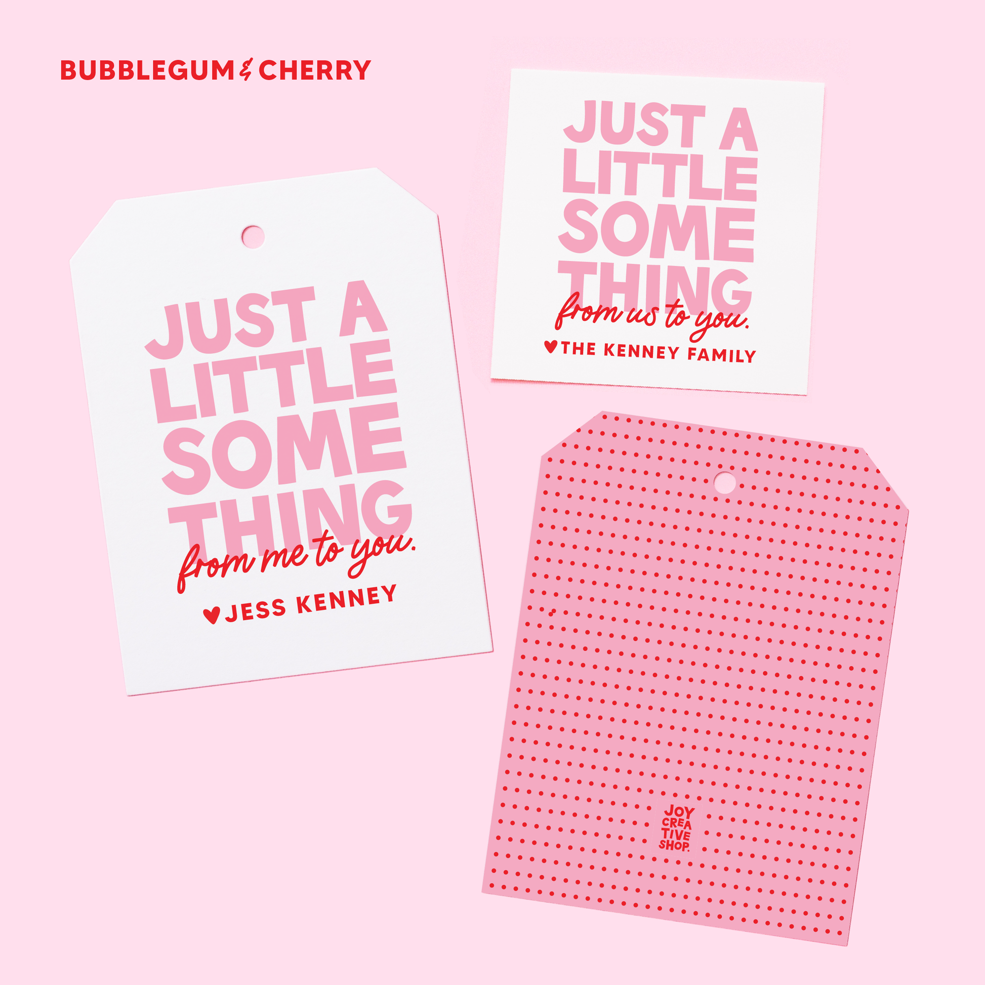 Valentine's Just a Little Something Personalized Gift Tag or Sticker
