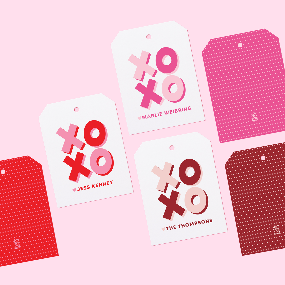 Valentine&#39;s XOXO Personalized Gift Tag or Sticker
