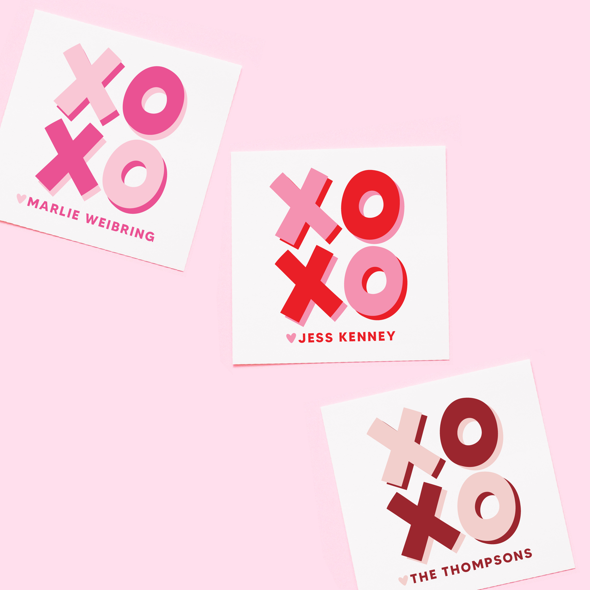 Valentine&#39;s XOXO Personalized Gift Tag or Sticker