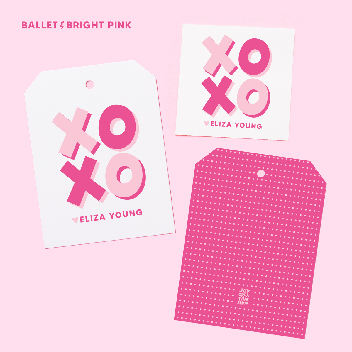 Valentine&#39;s XOXO Personalized Gift Tag or Sticker