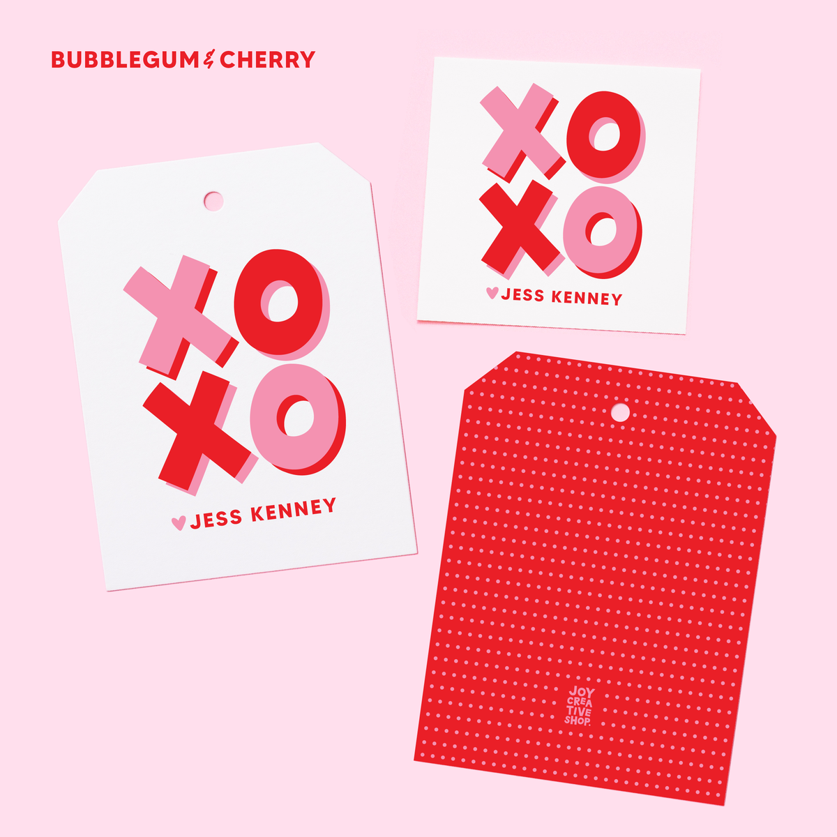 Valentine&#39;s XOXO Personalized Gift Tag or Sticker