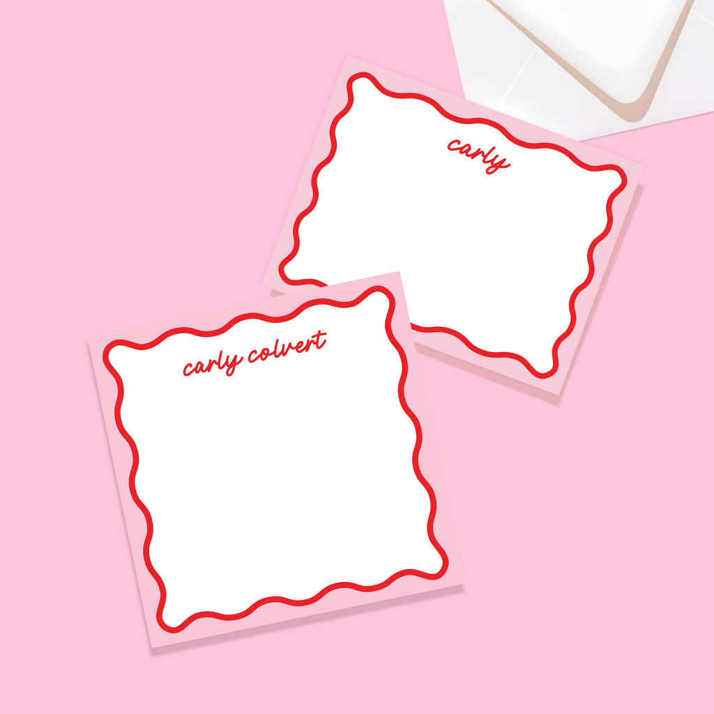 Wavy Collection Personalized Notepad & Stationery Bundle