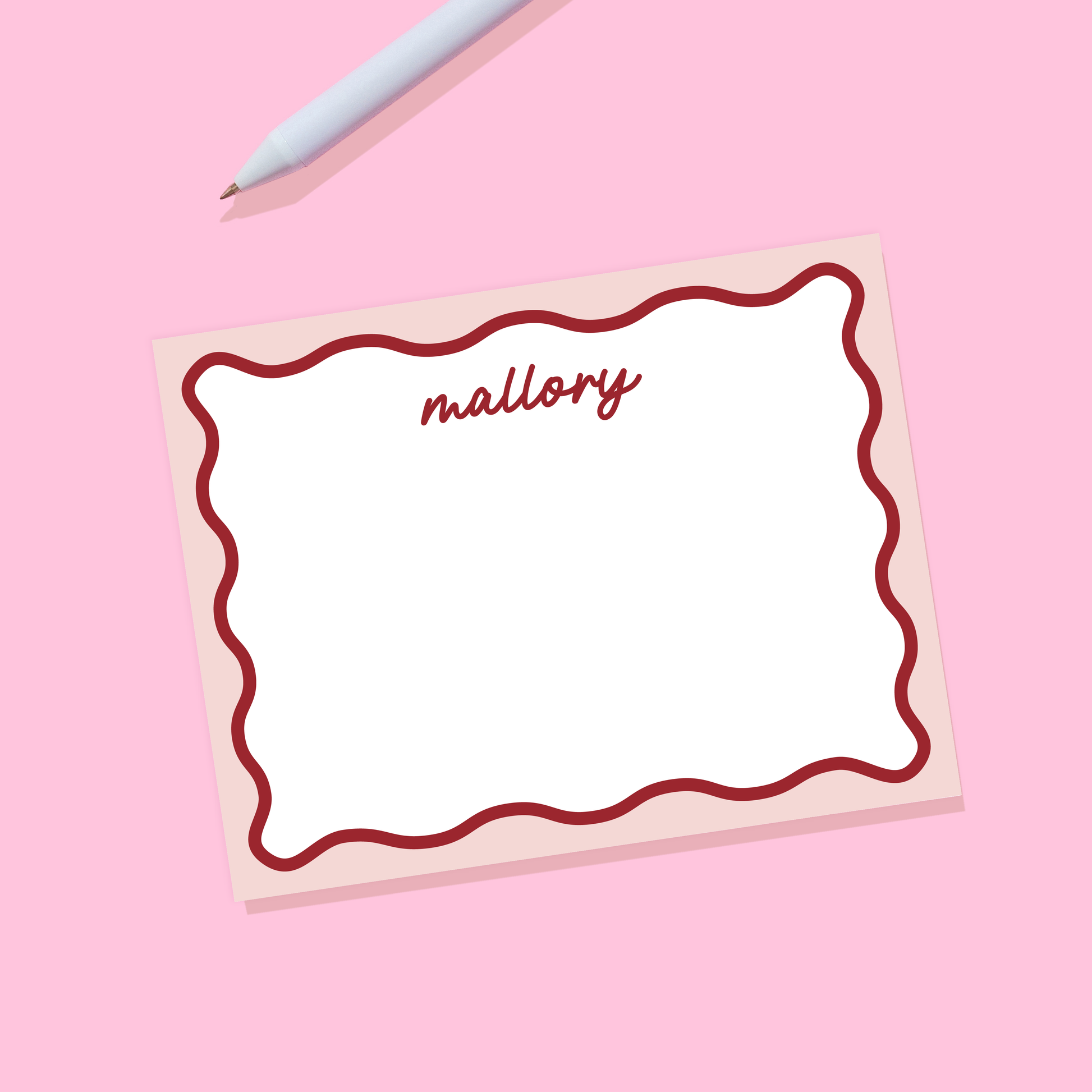 Wavy Collection Personalized Stationery