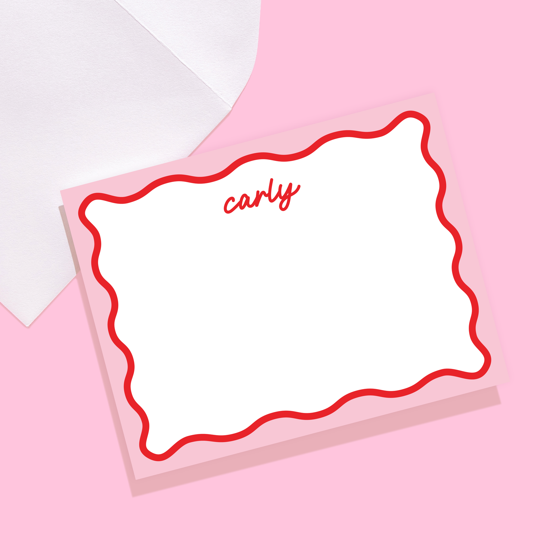 Wavy Collection Personalized Stationery