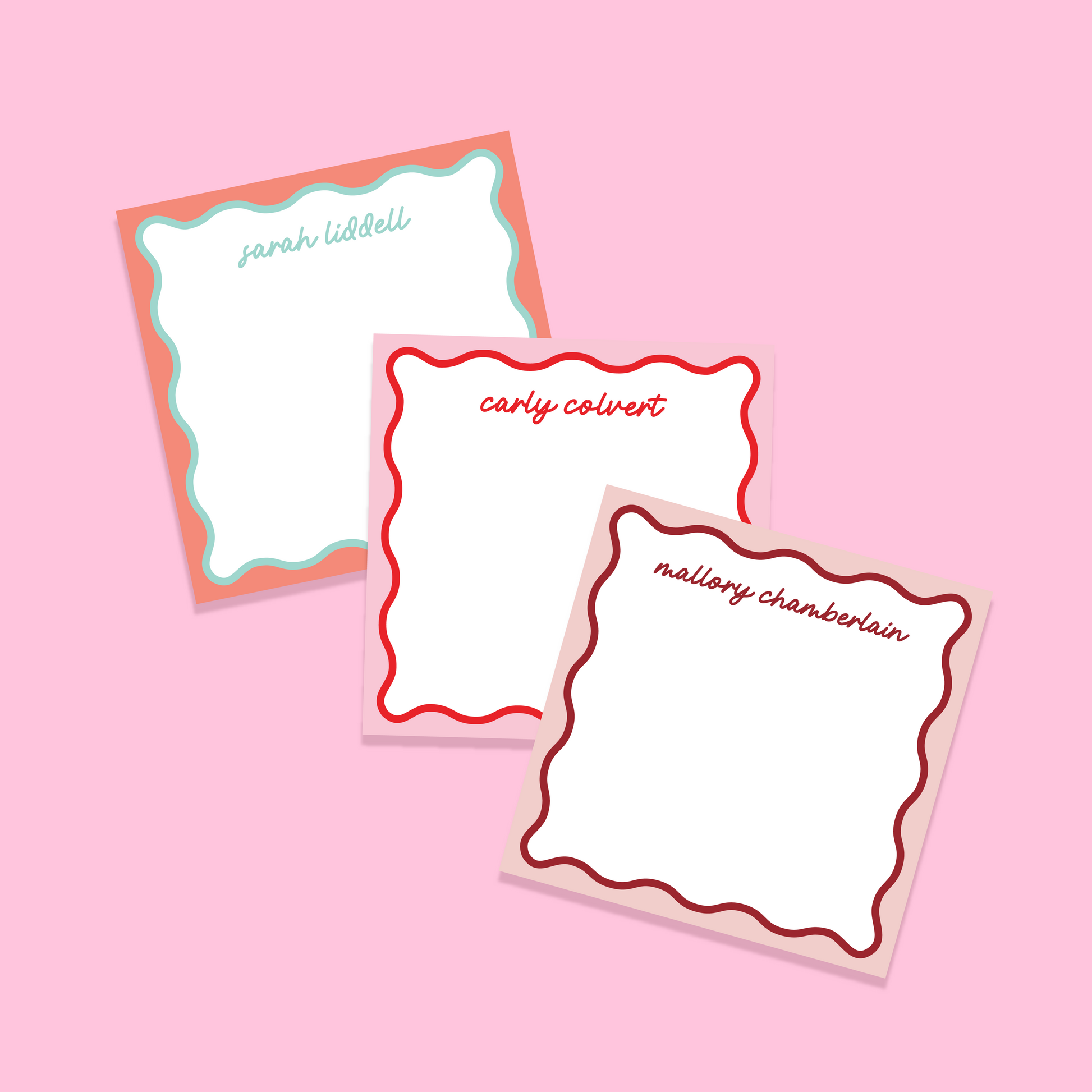 Wavy Collection Personalized Notepad