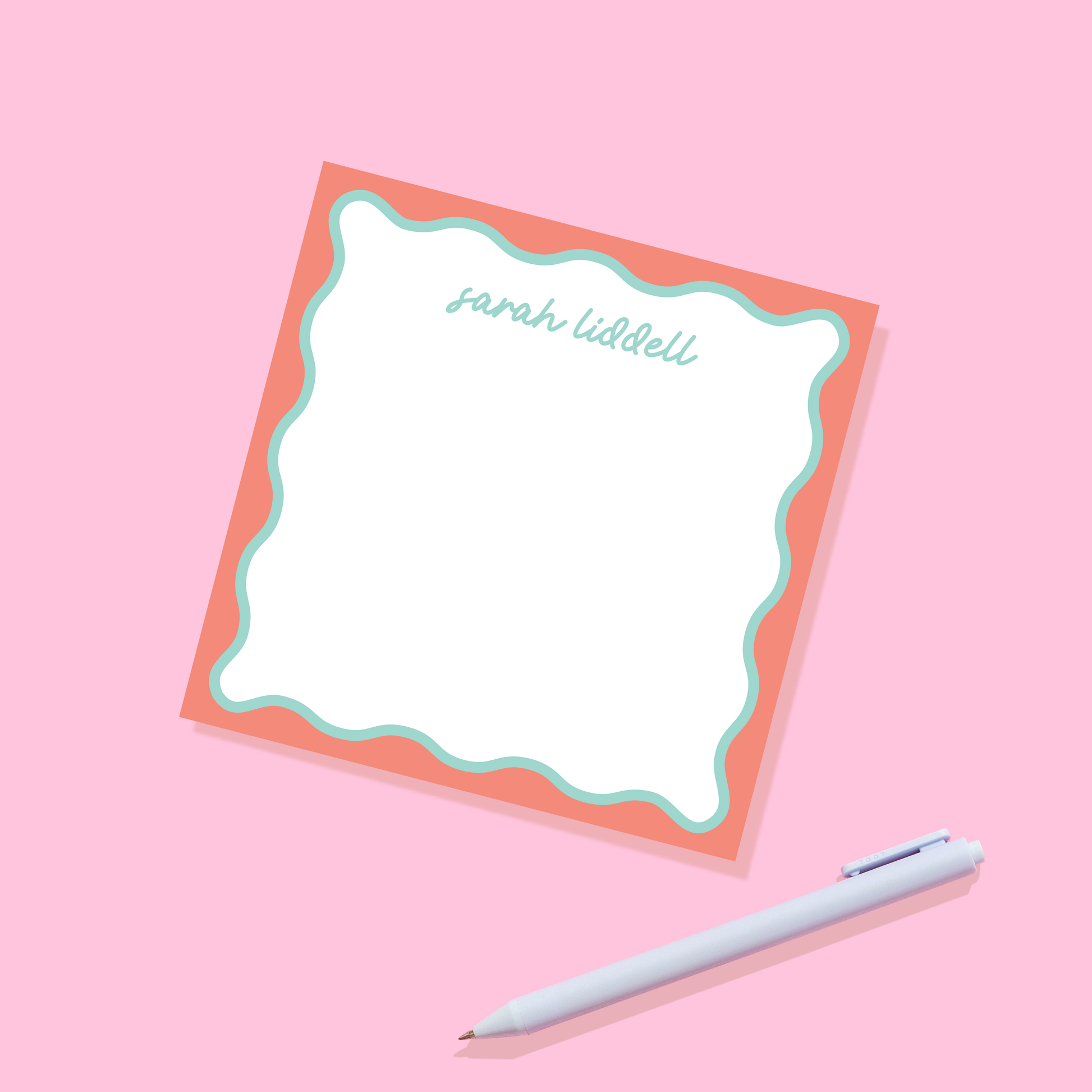 Wavy Collection Personalized Notepad