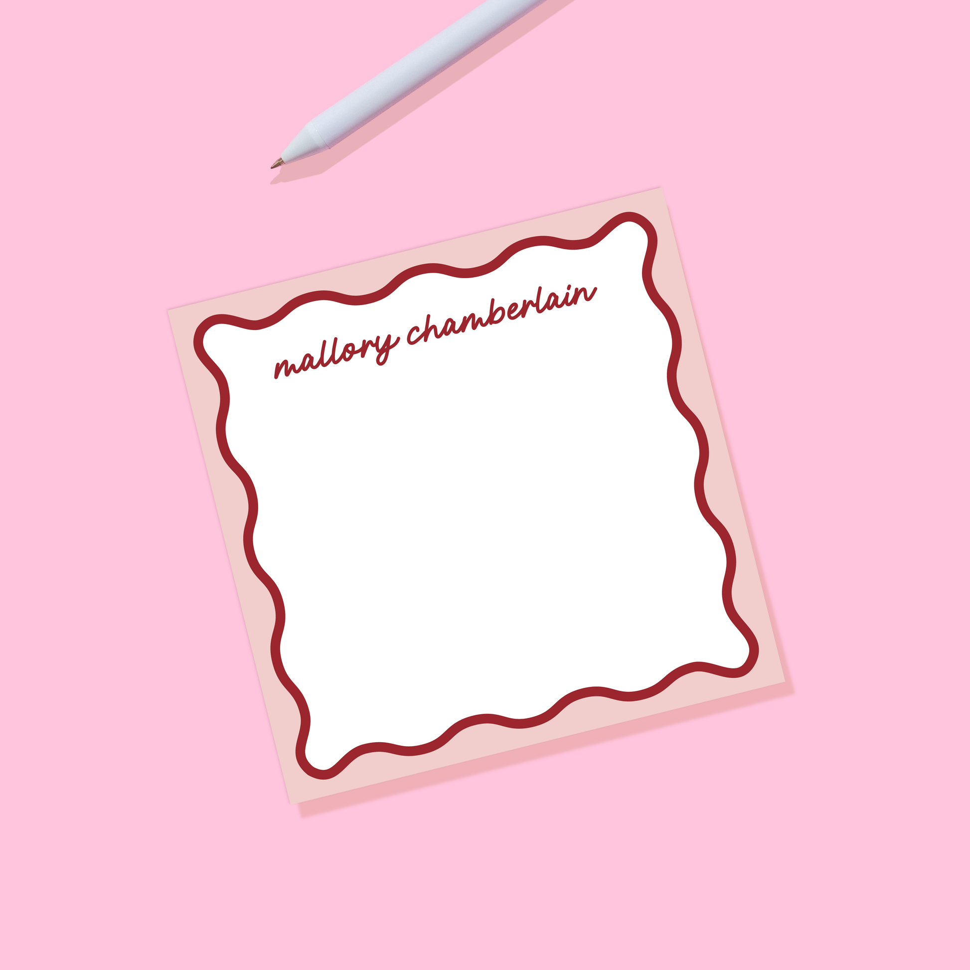 Wavy Collection Personalized Notepad