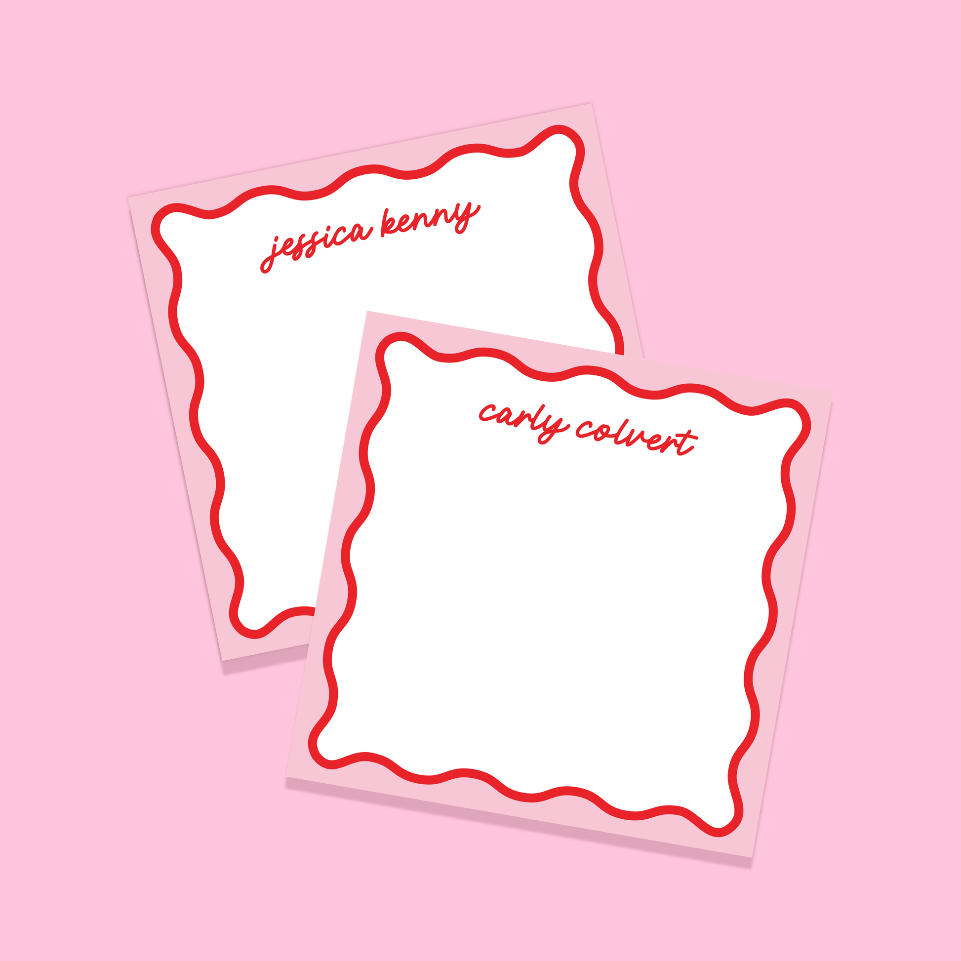 Wavy Collection Personalized Notepad