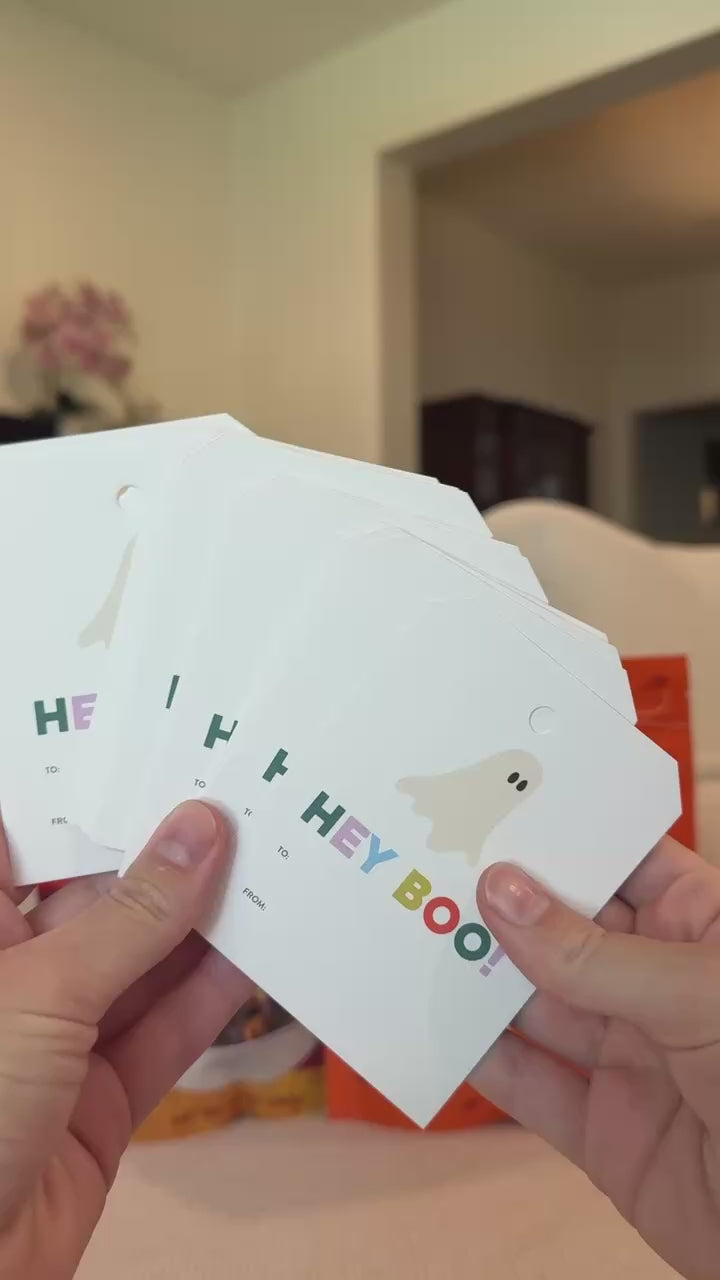 Fall & Halloween HEY BOO Gift Tags