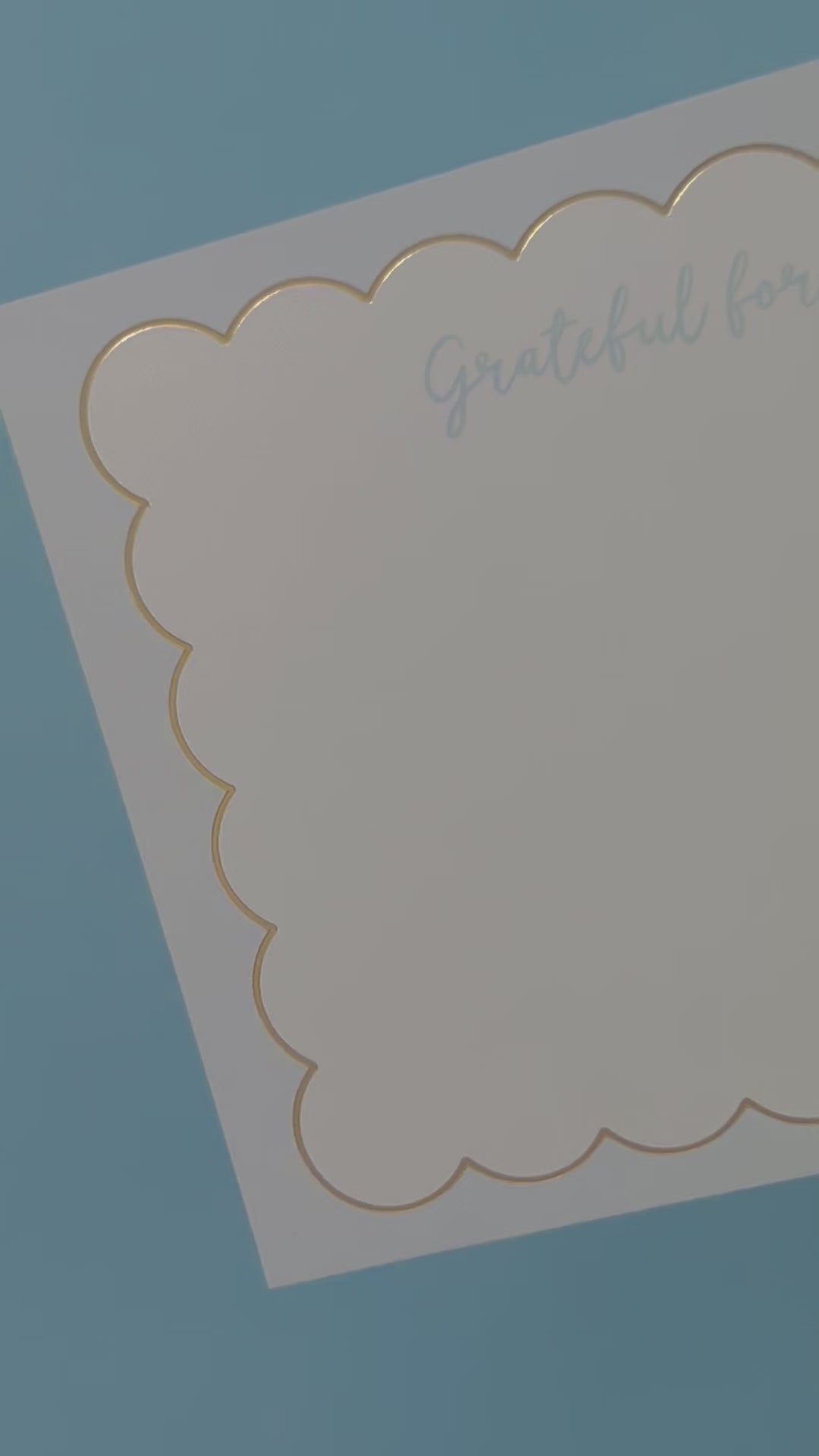 JCS x RR Gold Foil Scallop Grateful for You Notecards