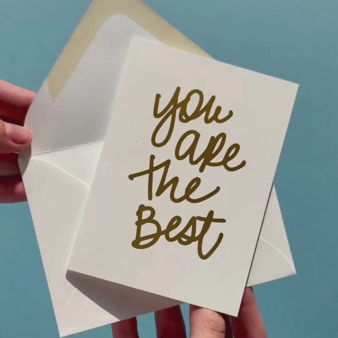 "You are the Best" Gold Foil Cards