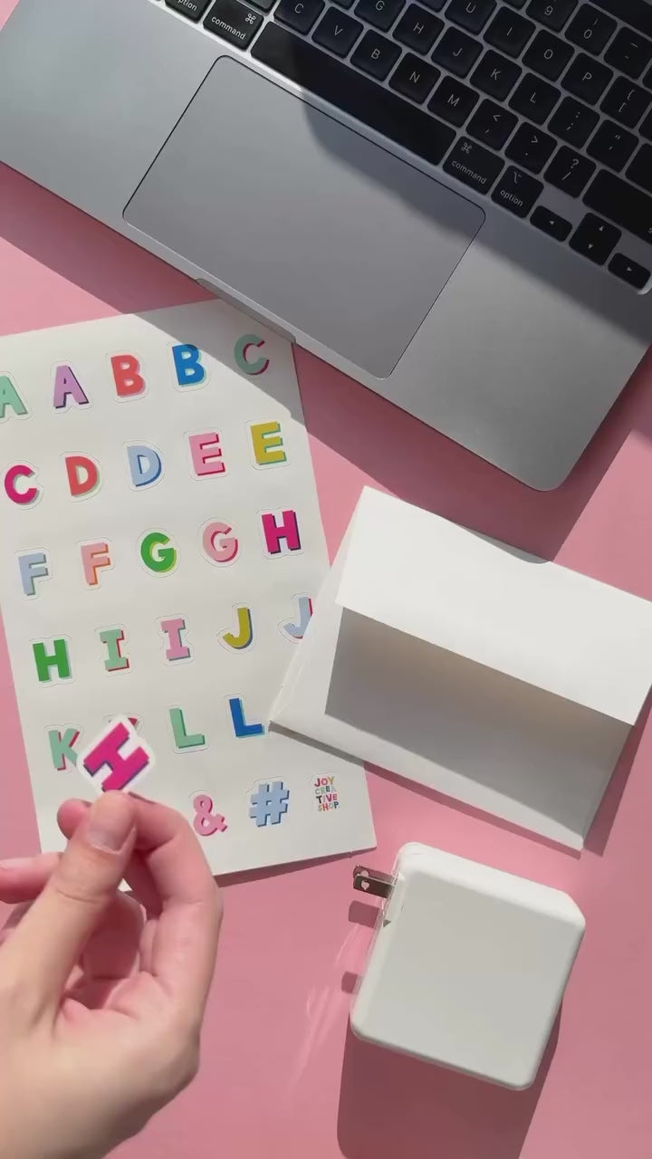 Mini Vinyl Alphabet Stickers
