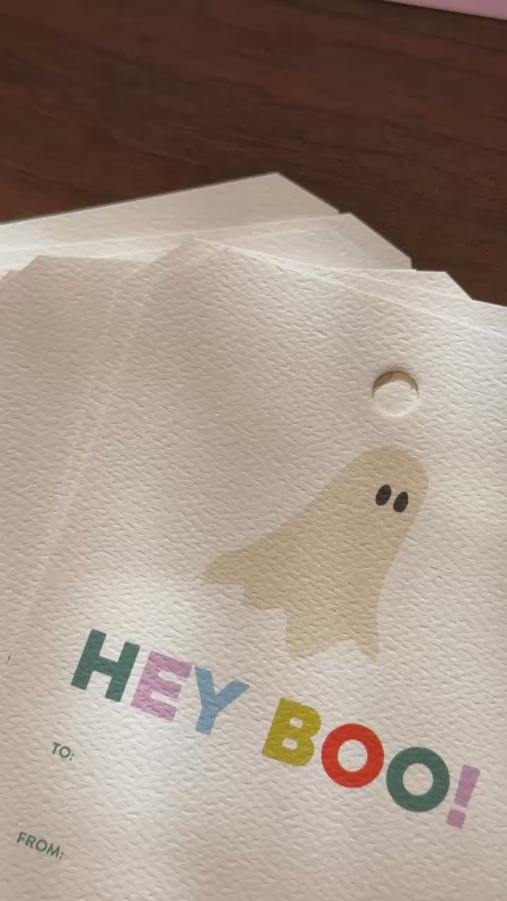 Fall & Halloween HEY BOO Gift Tags