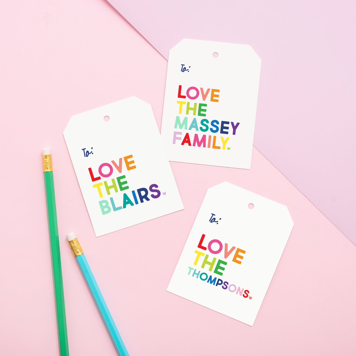 Rainbow Family Gift Tag - Joy Creative Shop
