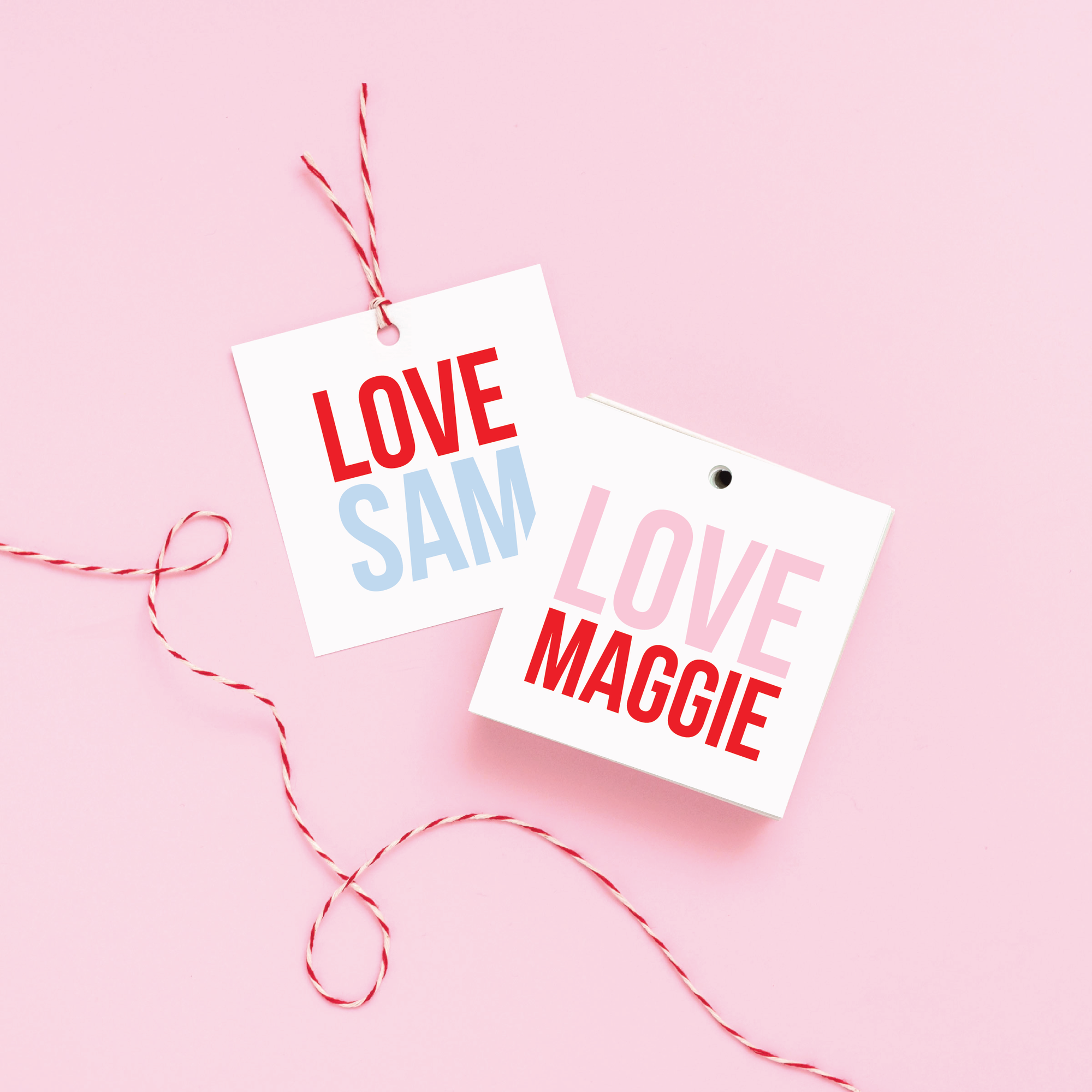 Color Block Valentine's Stickers or Gift Tags - Joy Creative Shop