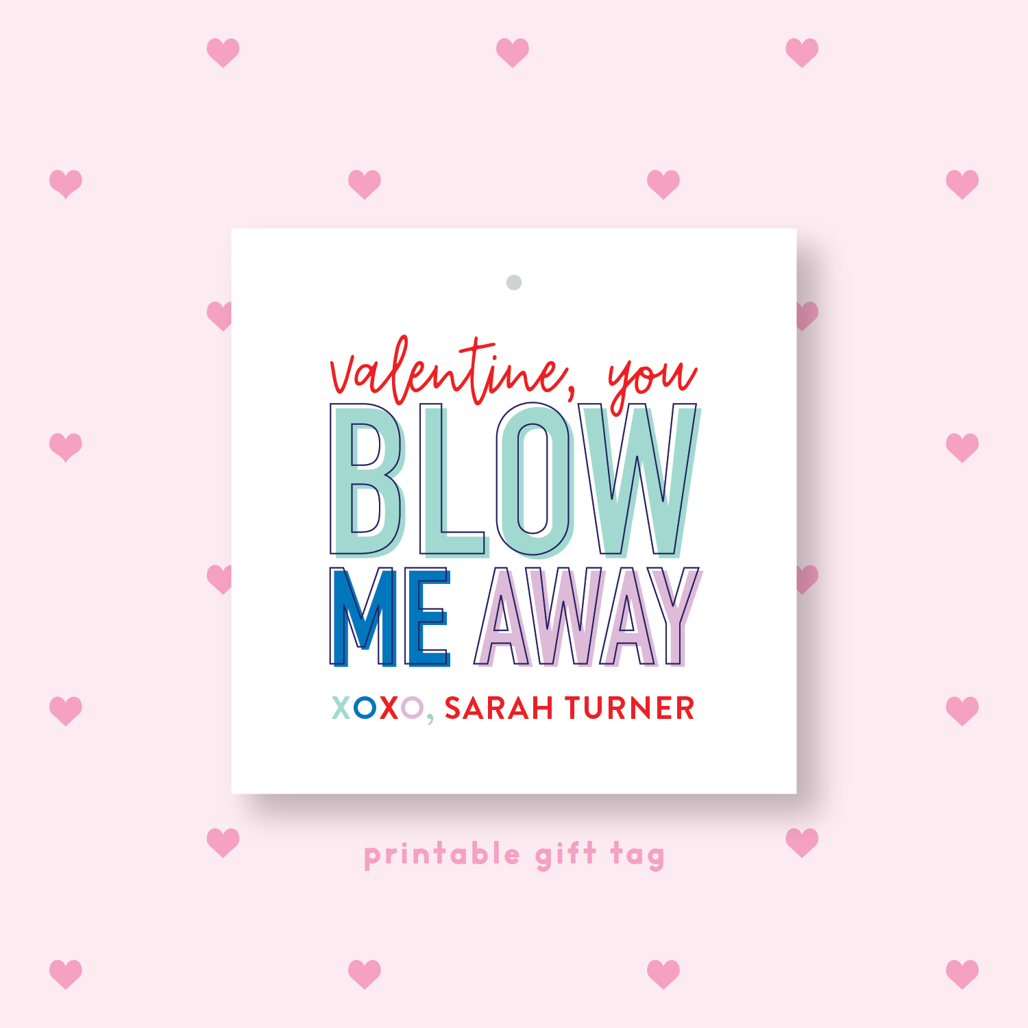 PRINTABLE Bubbles Valentine's Gift Tag or Sticker