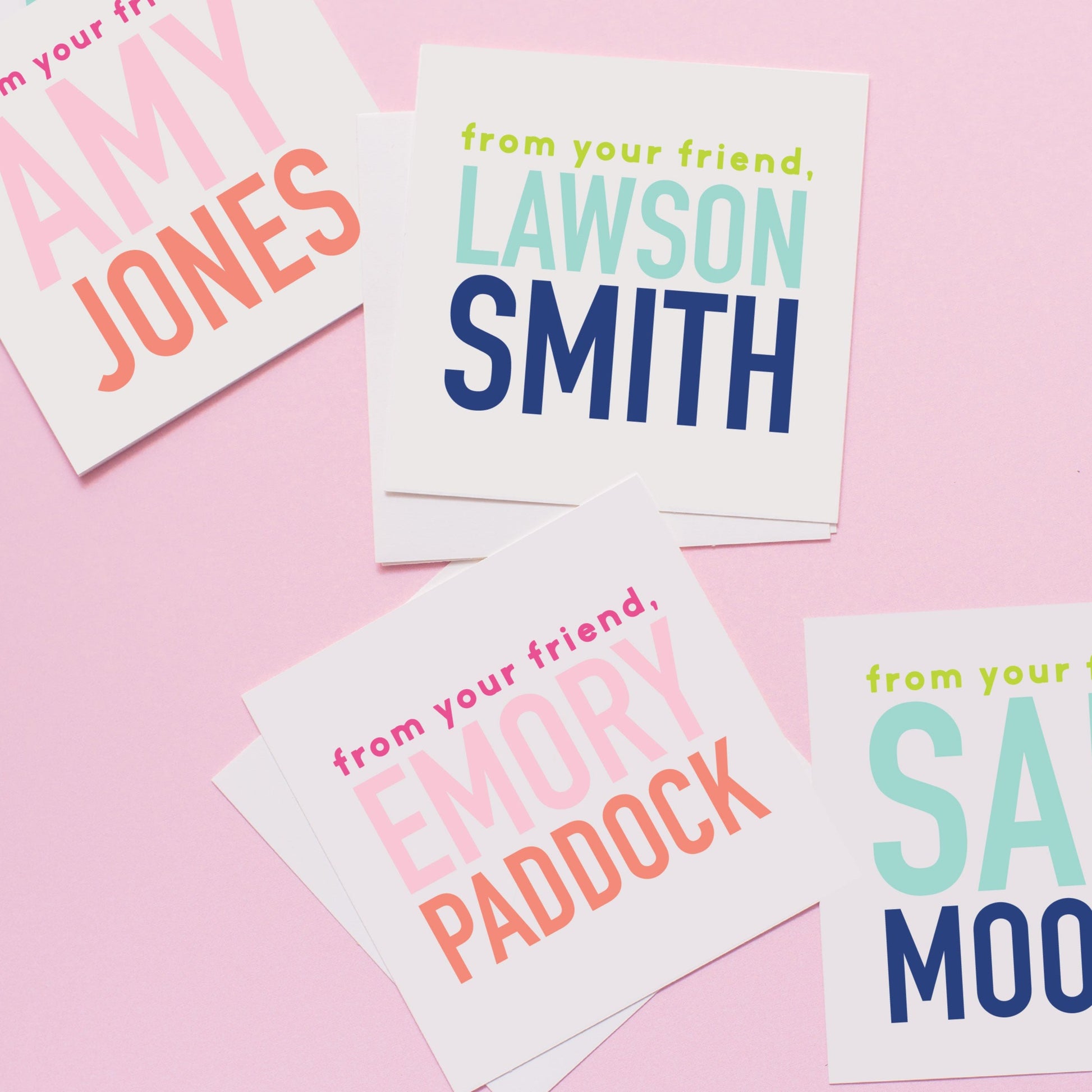 From Your Friend Stickers - Joy Creative Shop