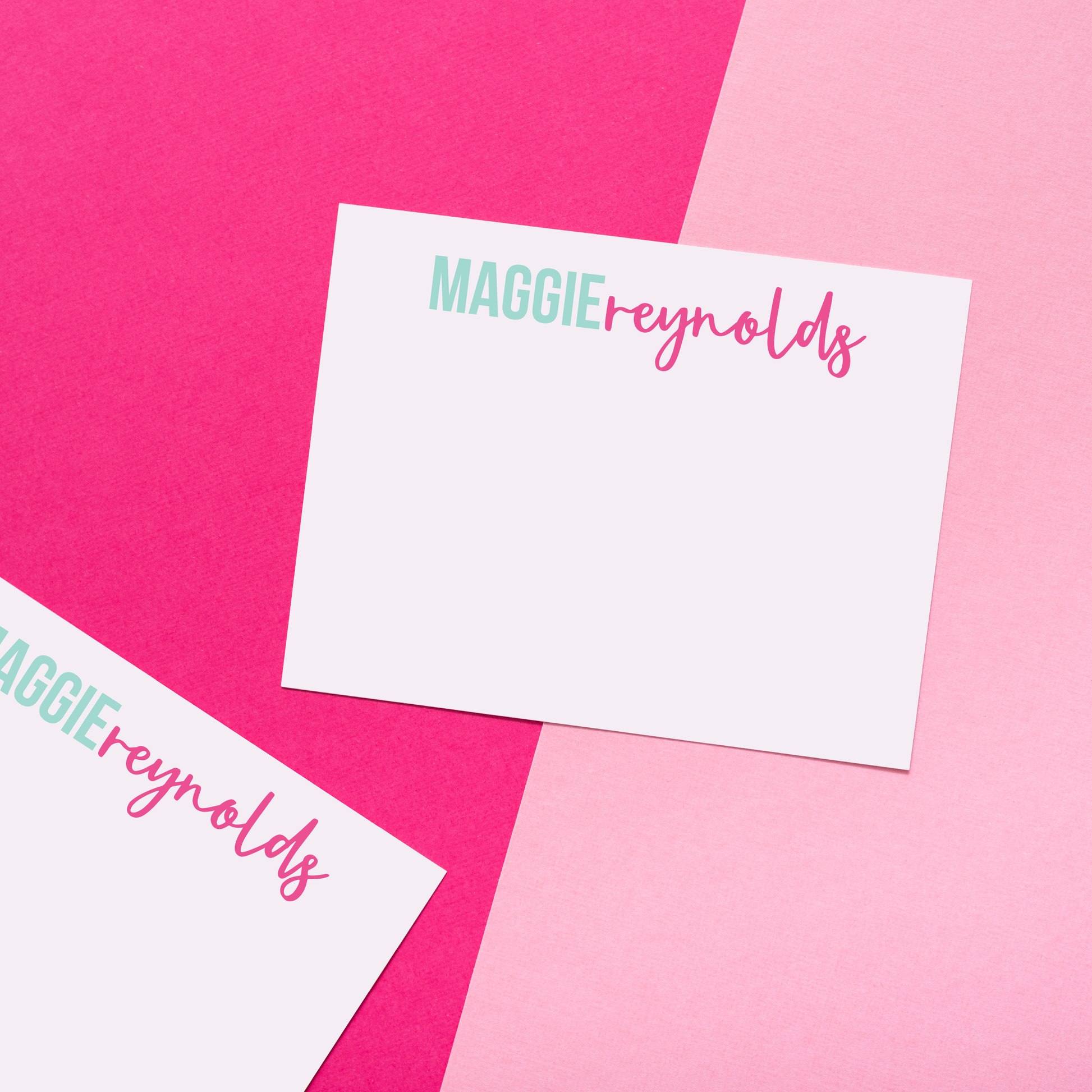 Block and Script Personalized Stationery - Joy Creative Shop