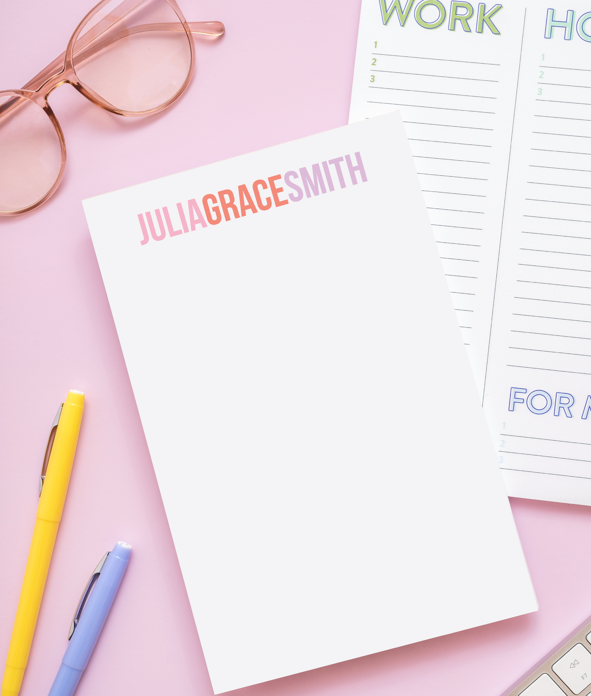 Color Block Personalized Notepad