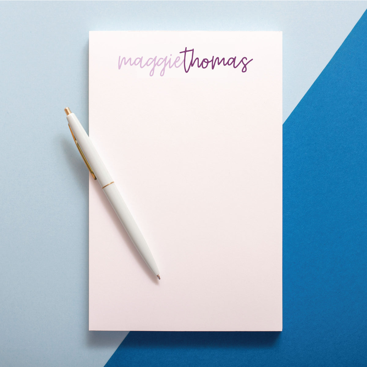 Connecting Script Personalized Notepad