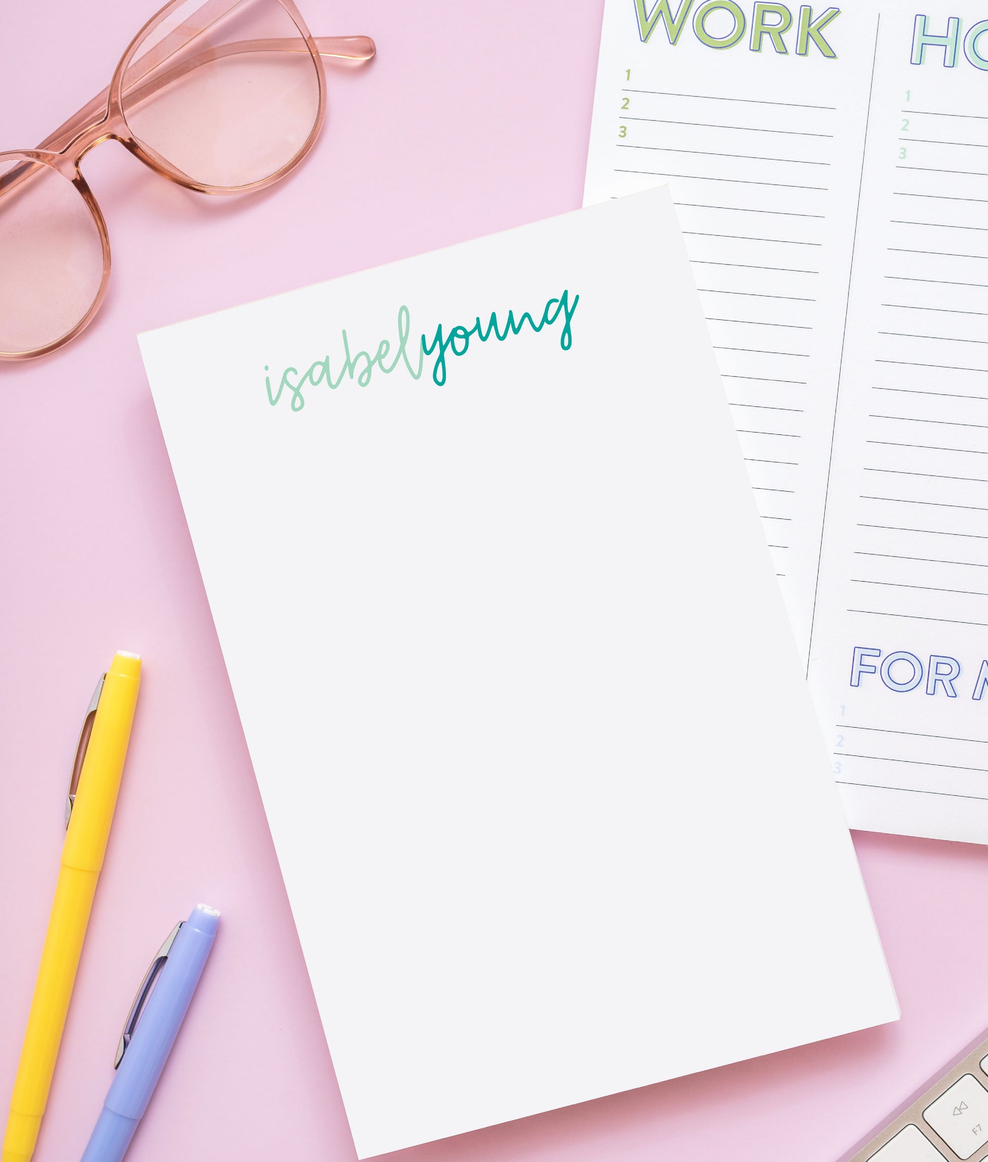 Connecting Script Personalized Notepad