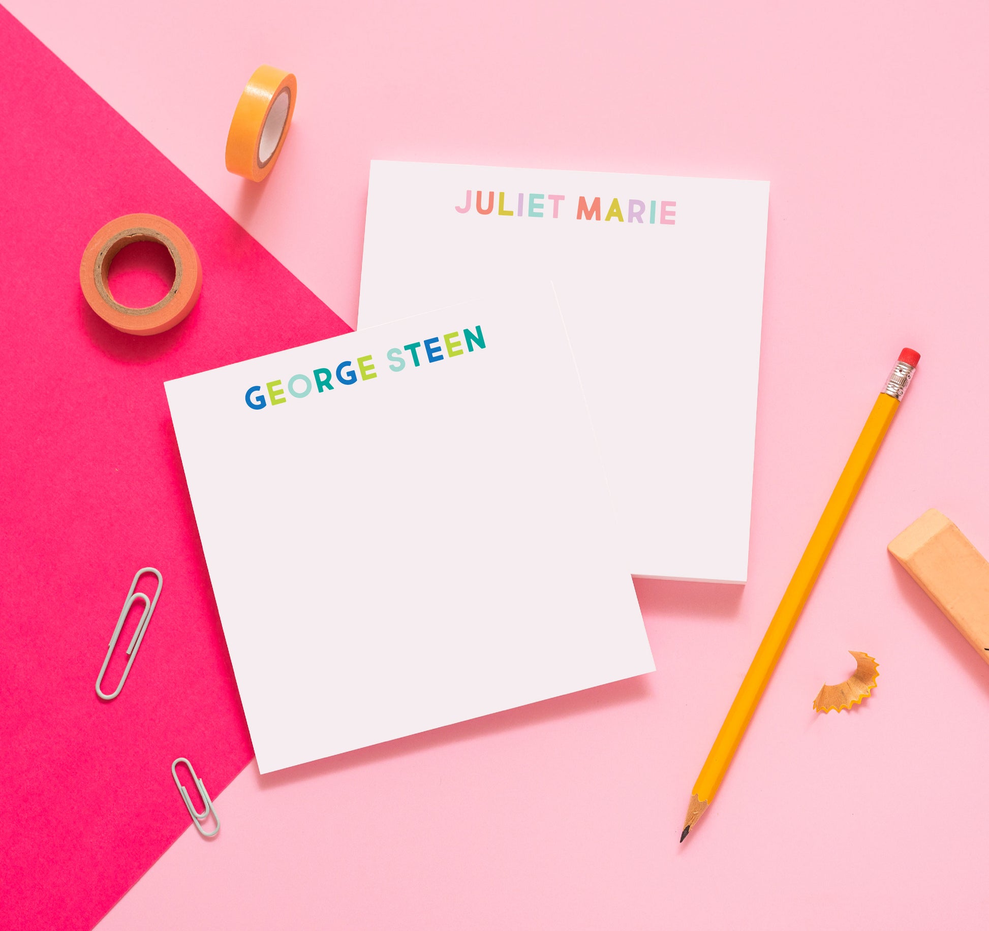 Multicolored Personalized Notepad