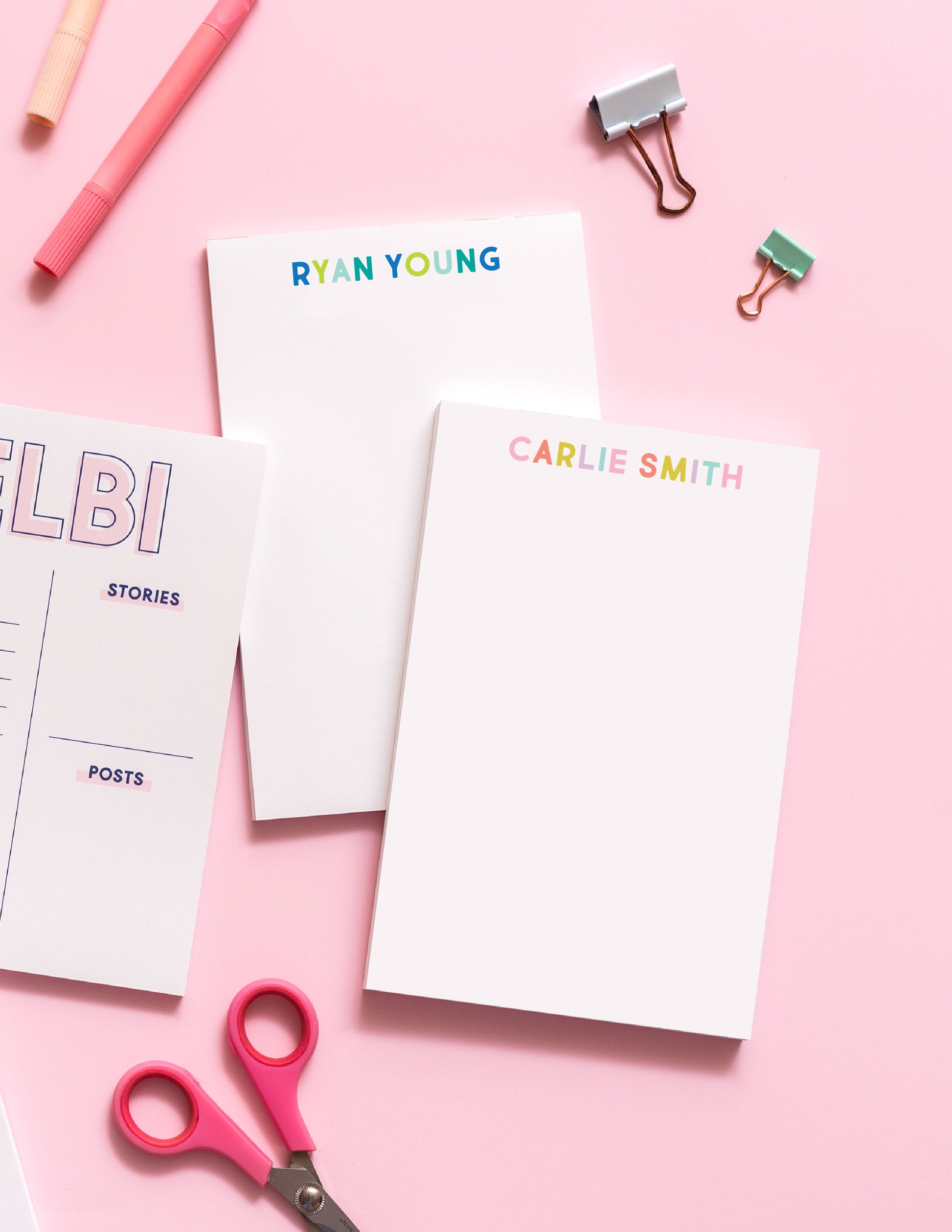 Multicolored Personalized Notepad