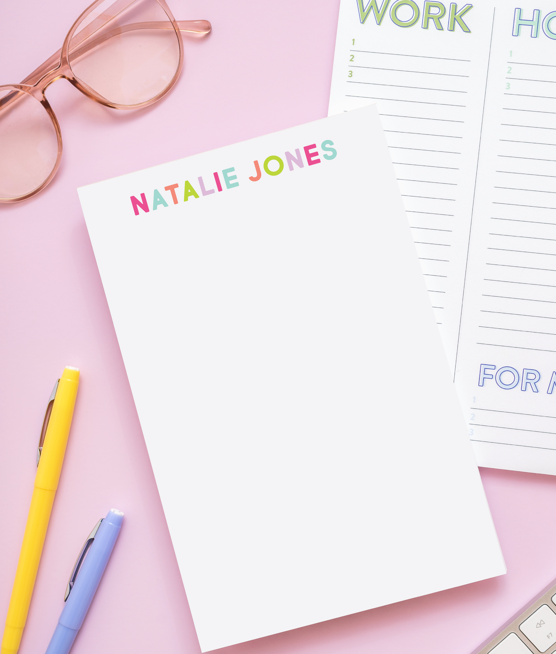 Multicolored Personalized Notepad