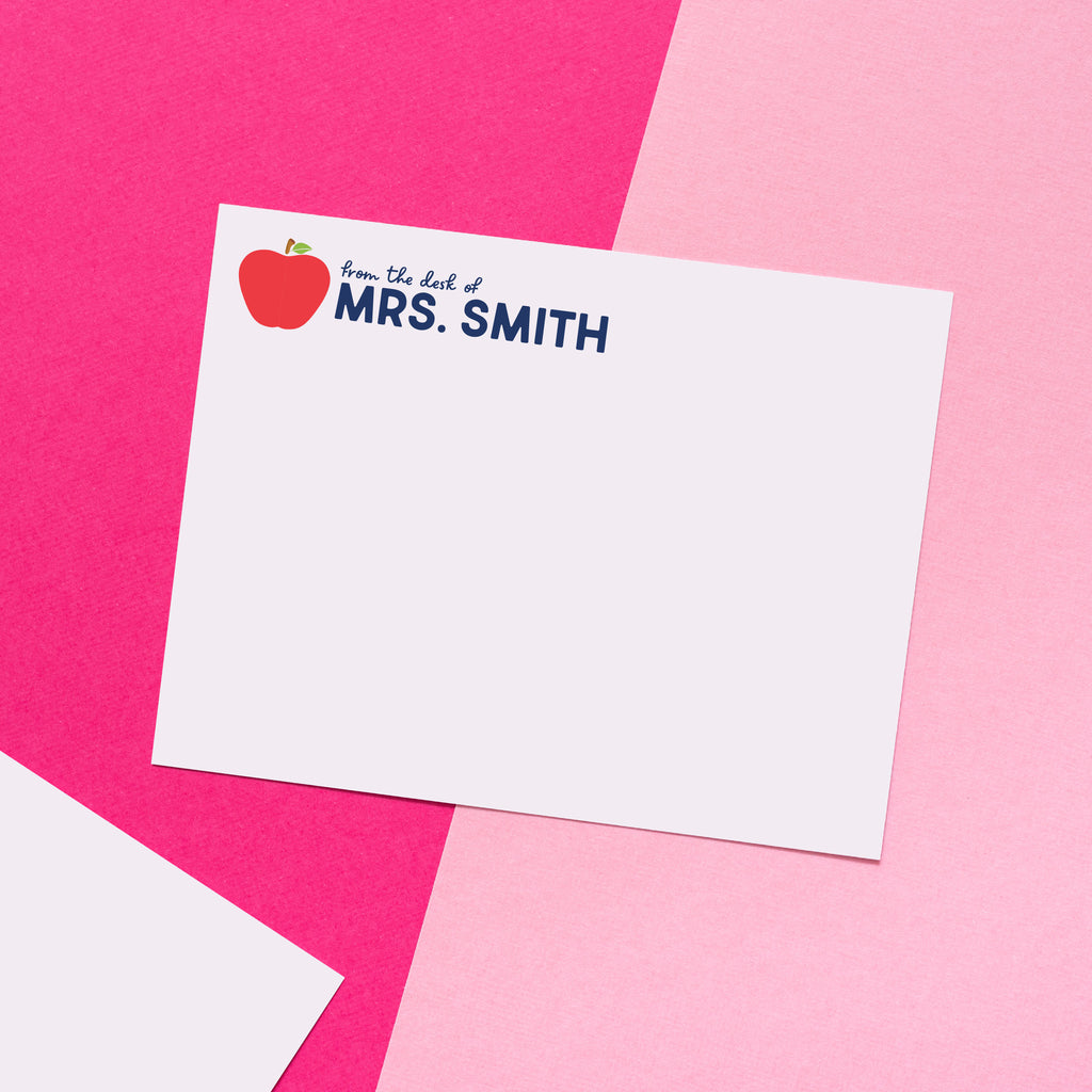 Apple Teacher Personalized Stationery - Joy Creative Shop