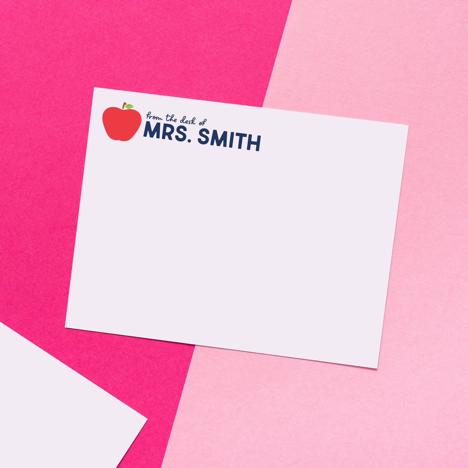 Apple Teacher Personalized Stationery - Joy Creative Shop