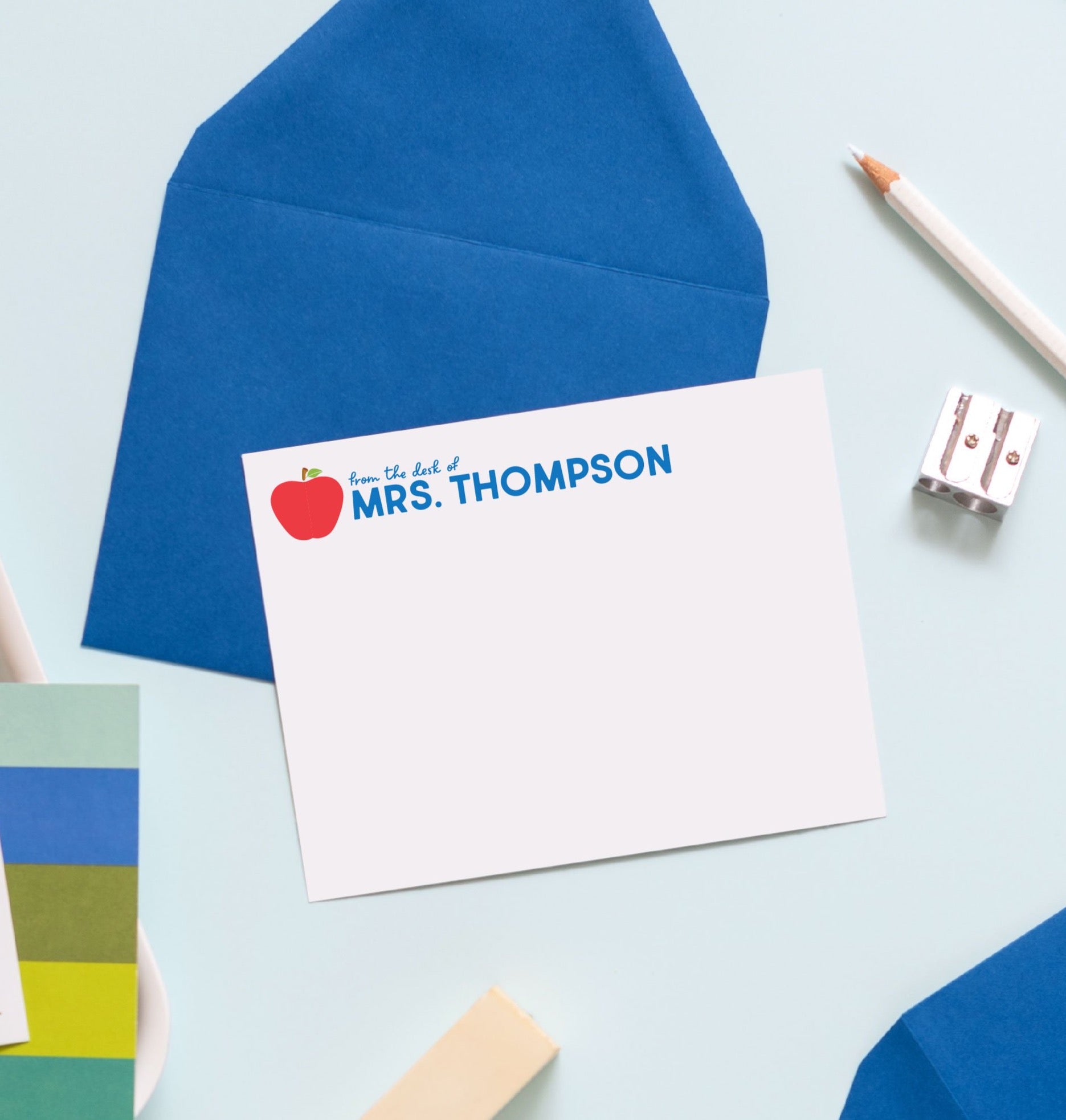 Apple Teacher Personalized Stationery - Joy Creative Shop