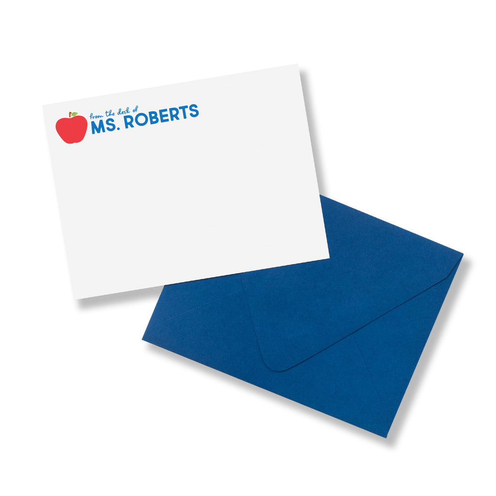 Apple Teacher Personalized Stationery - Joy Creative Shop