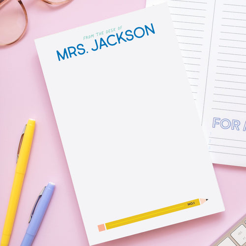 No. 1 Teacher Personalized Notepad