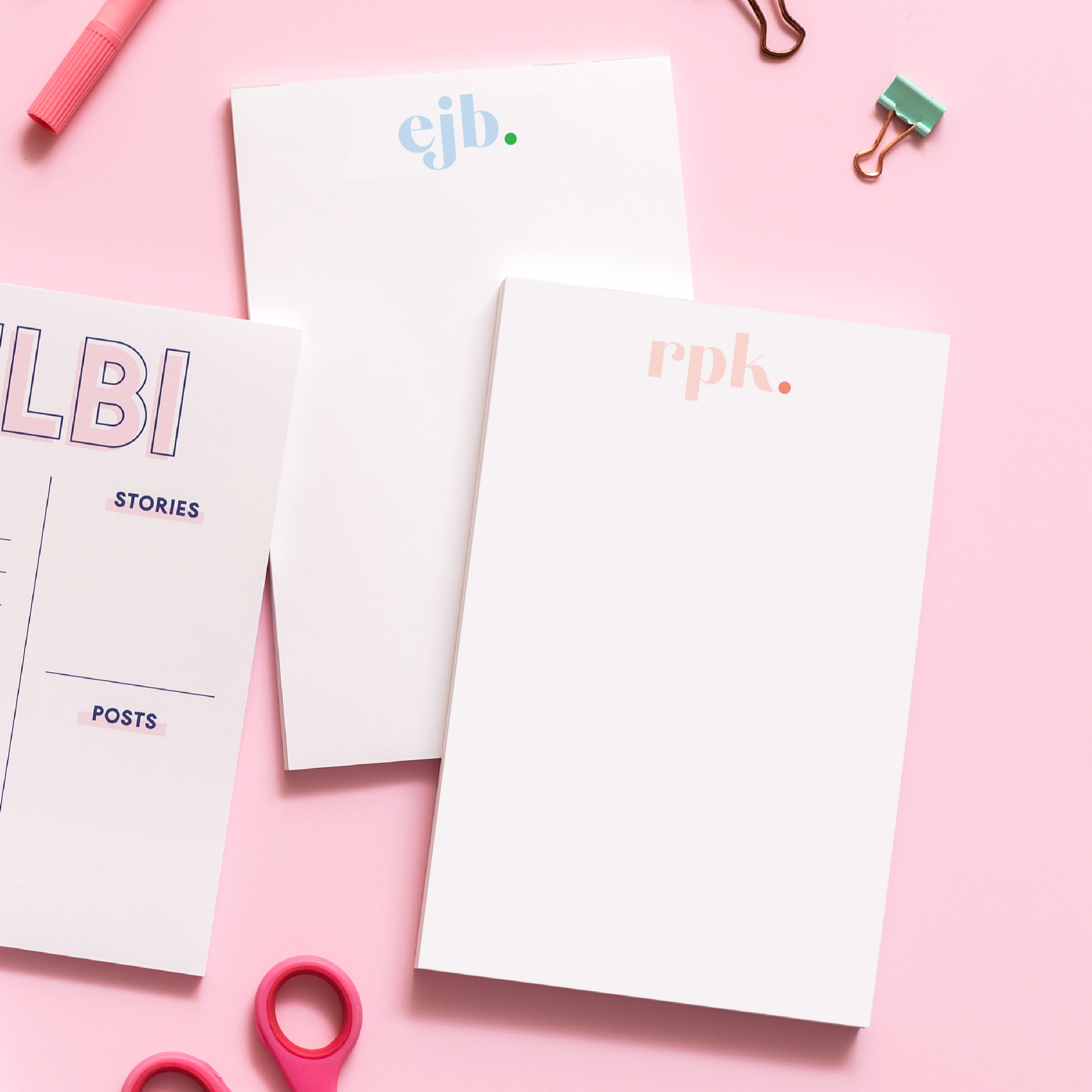 Modern Monogram Personalized Notepad