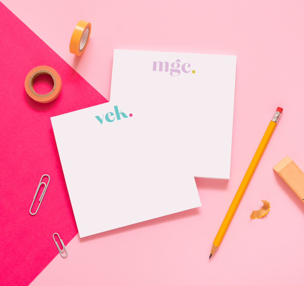 Modern Monogram Personalized Notepad