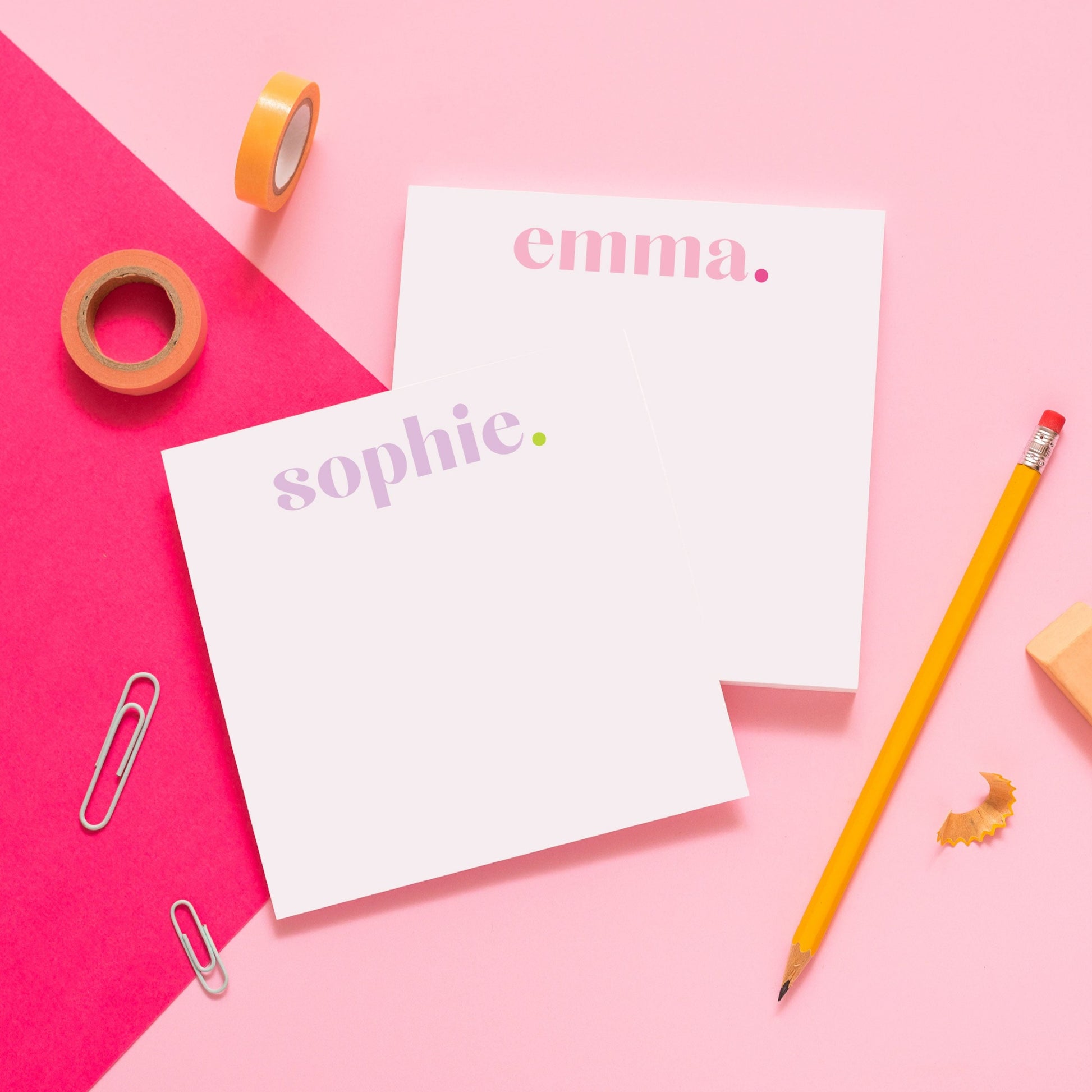 Cheerful Dot First Name Personalized Notepad