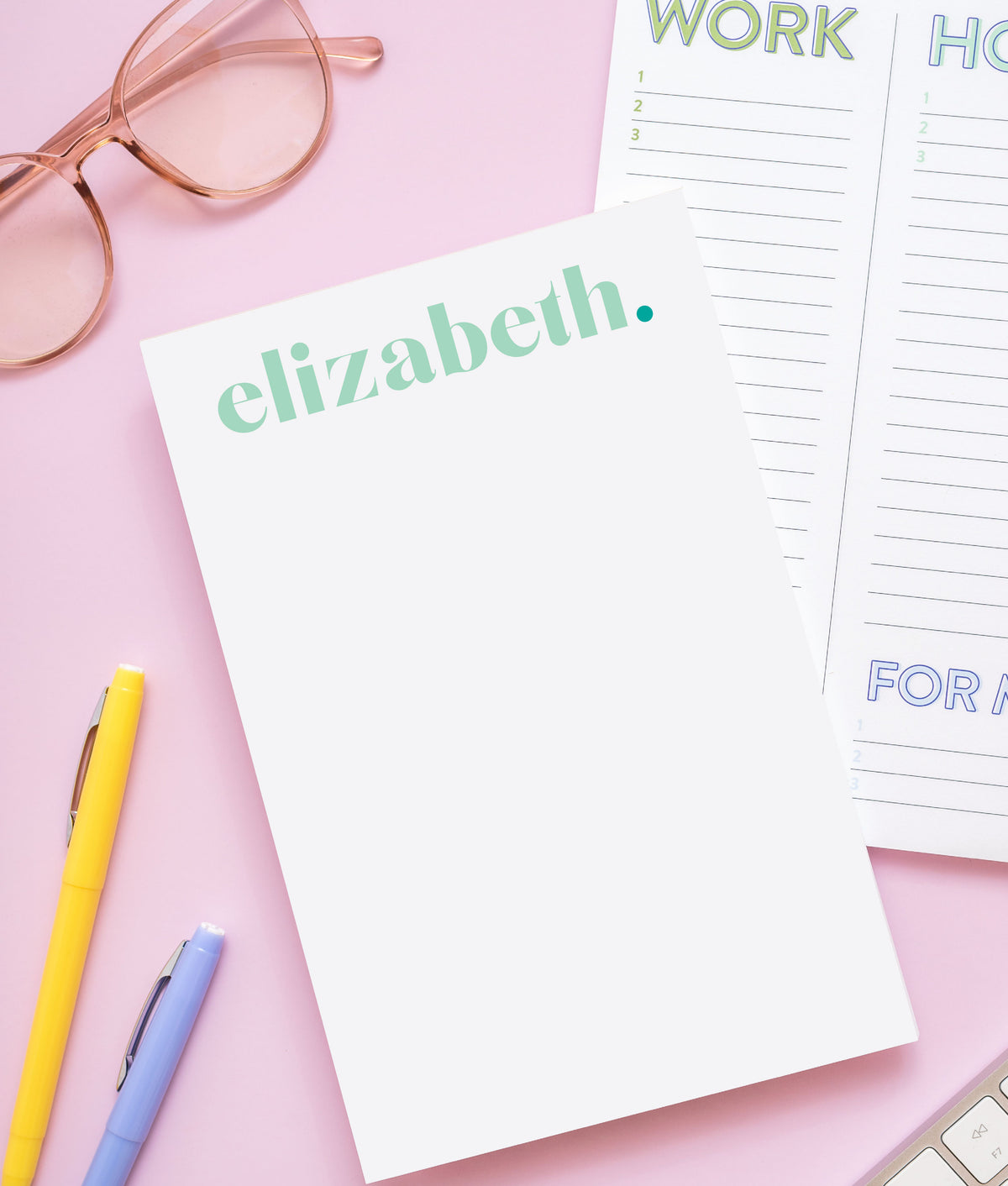 Cheerful Dot First Name Personalized Notepad