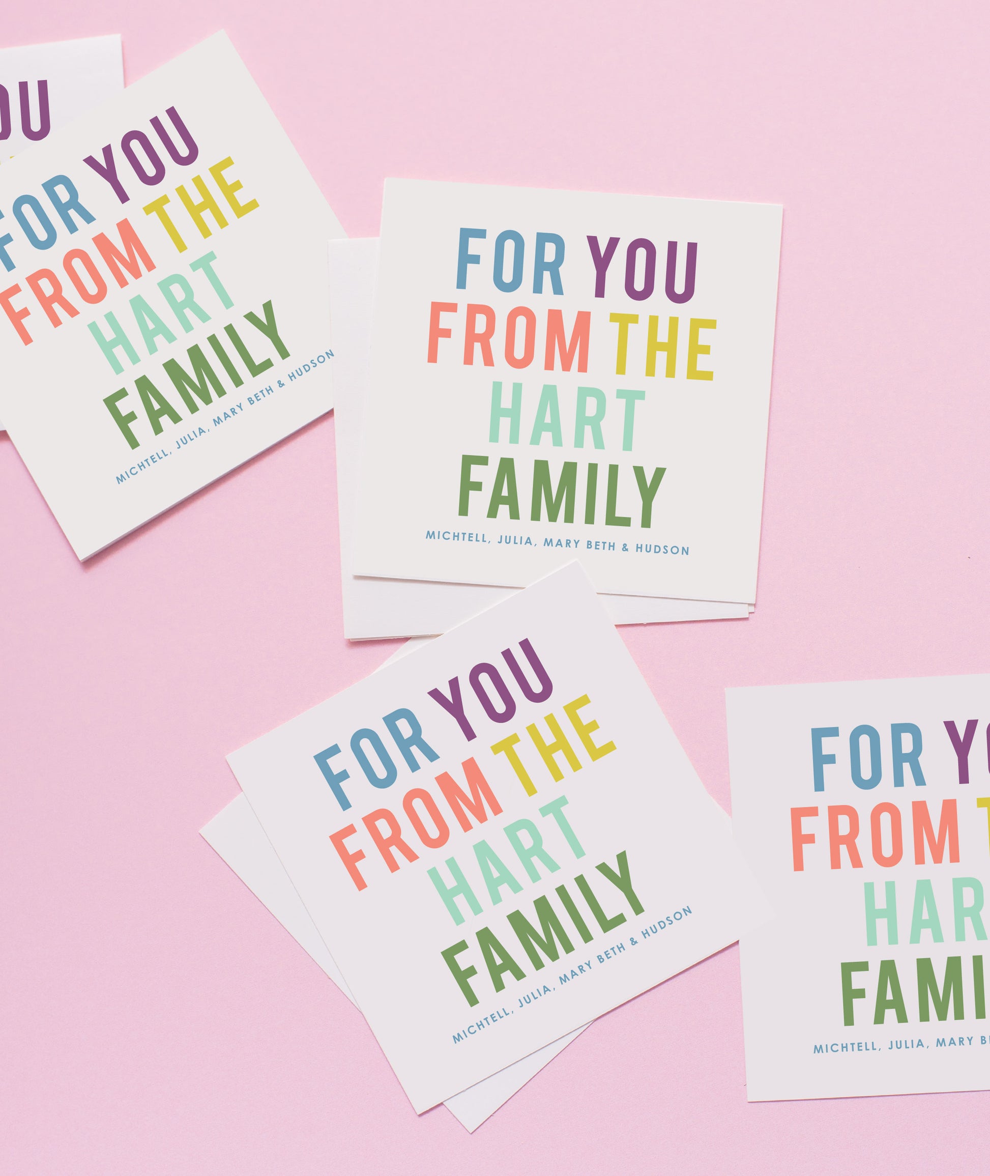 Colorblock Family Gift Stickers