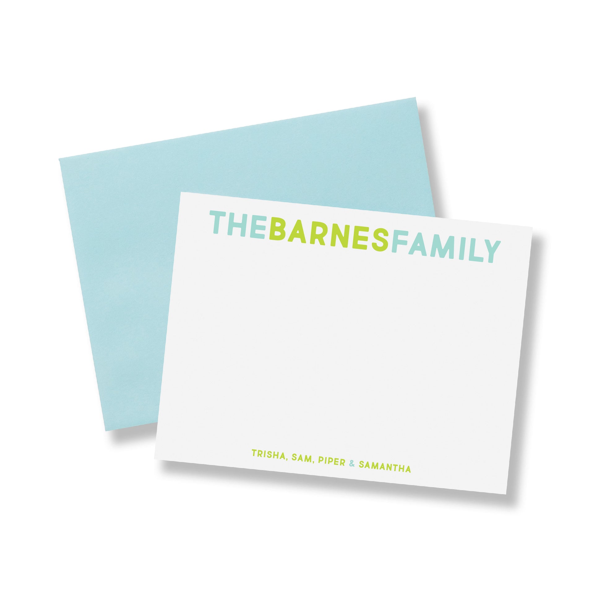 Connecting Block Family Personalized Stationery