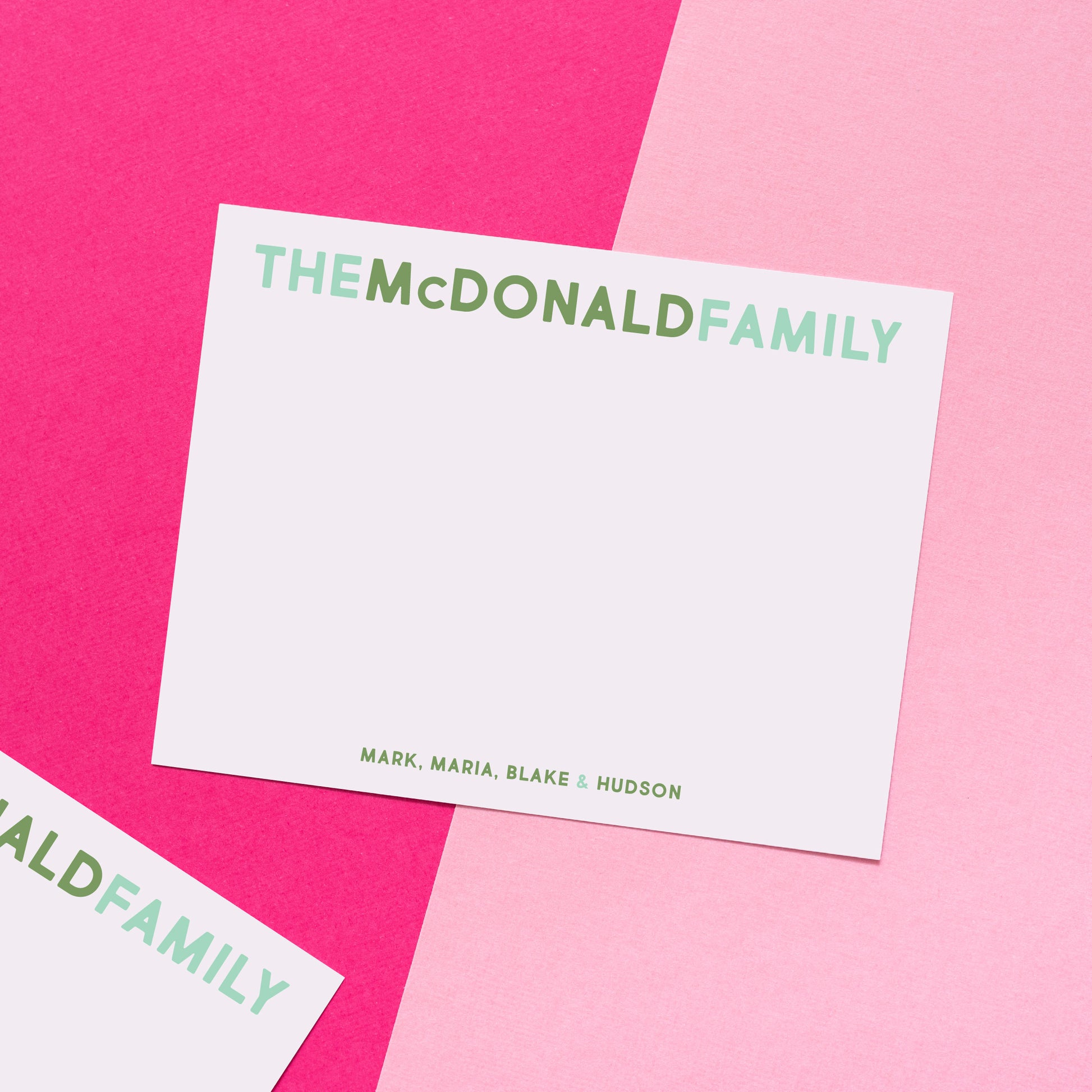 Connecting Block Family Personalized Stationery