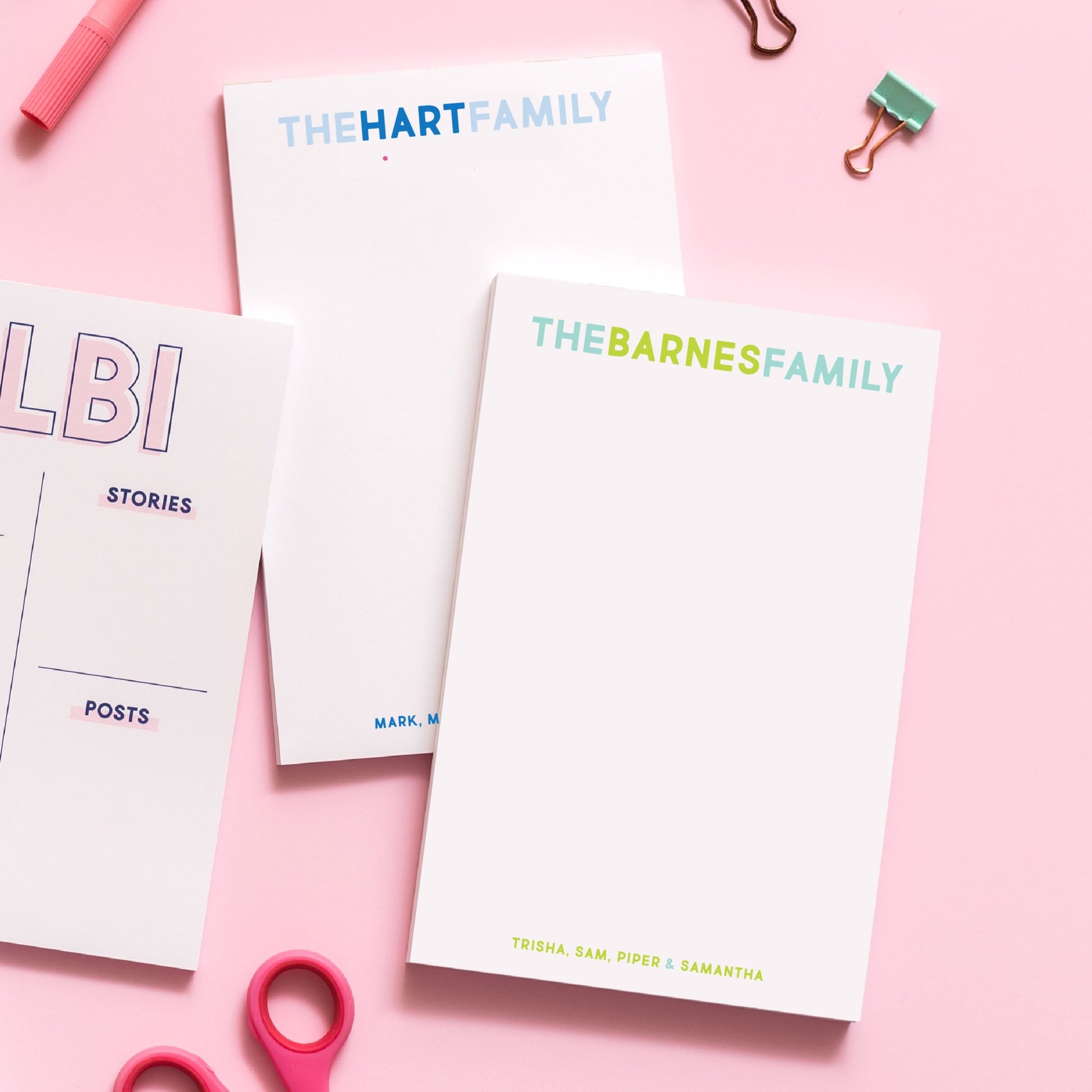 Family Connecting Block Personalized Notepad