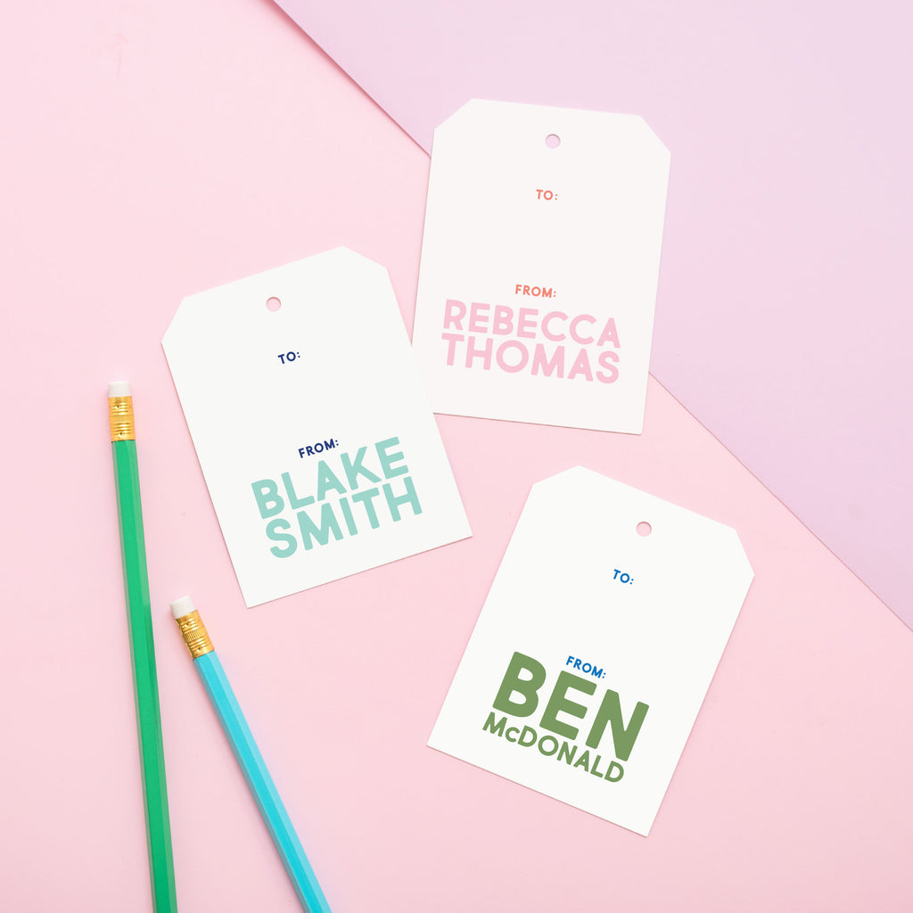 To From Name Gift Tags - Joy Creative Shop