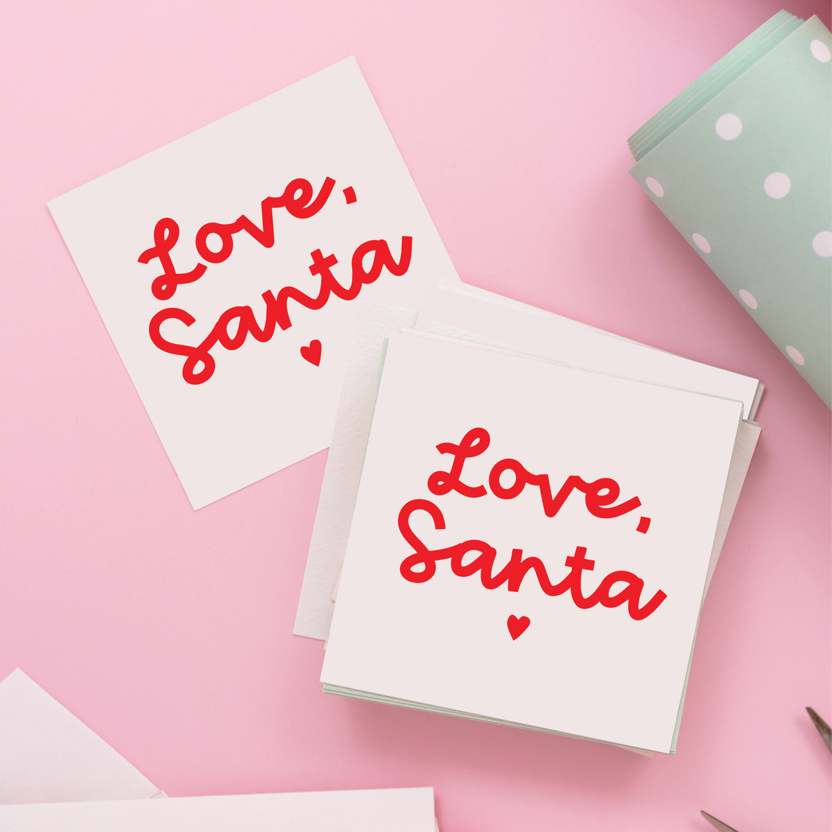 Love, Santa Holiday Stickers - Joy Creative Shop