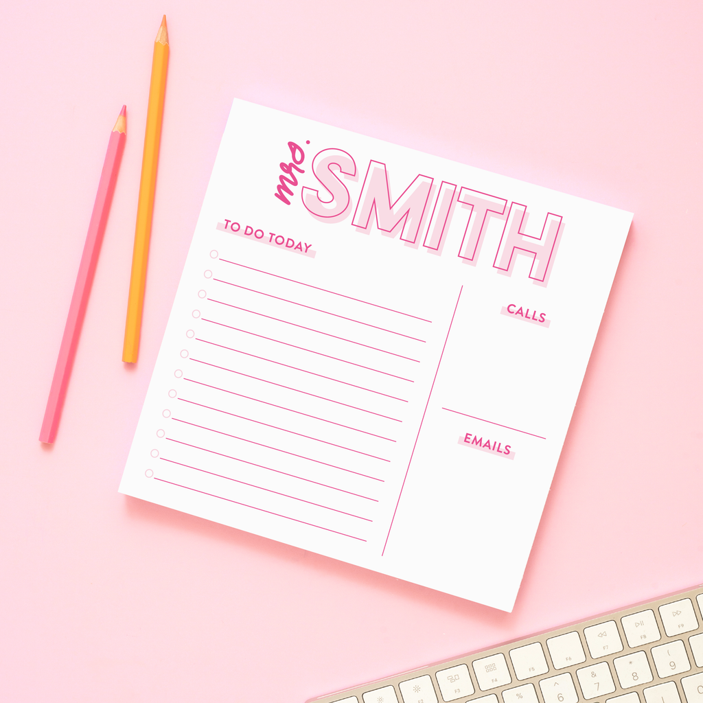 Teacher Outline Name Notepad