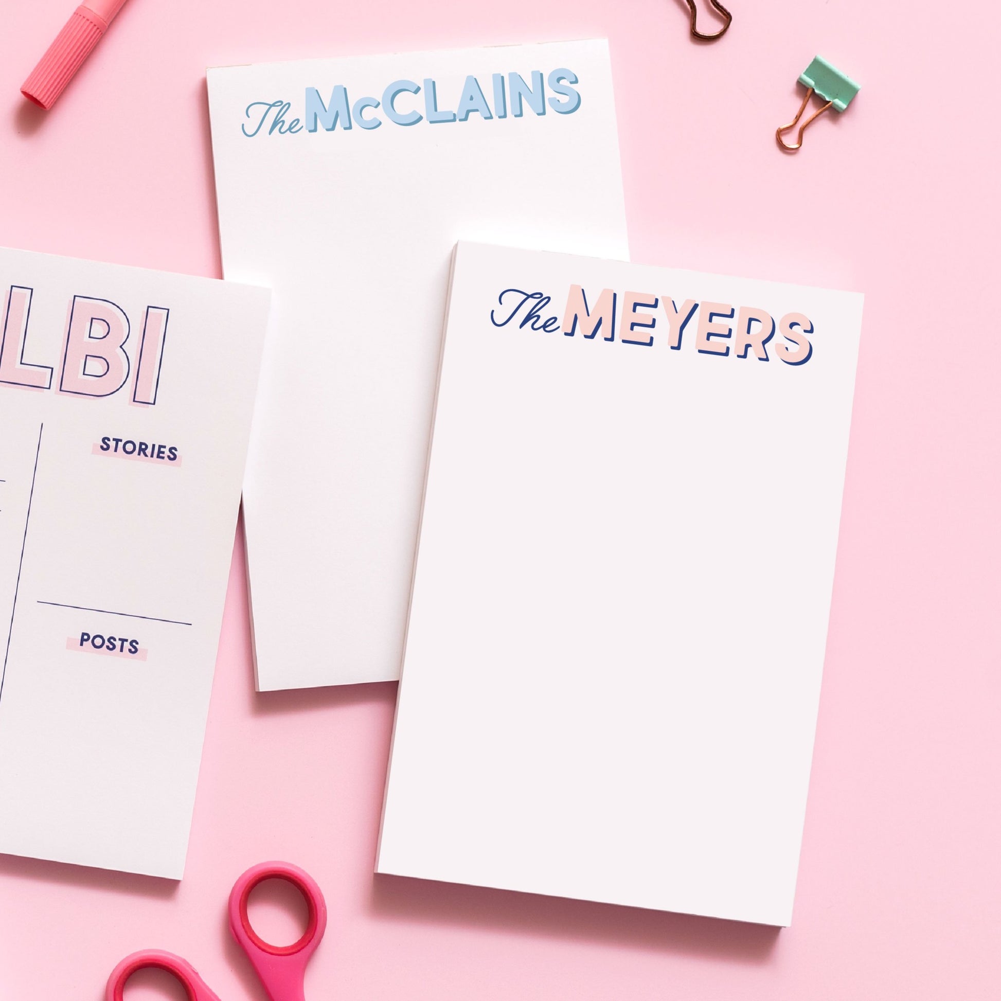 Family Modern Classics Personalized Notepad