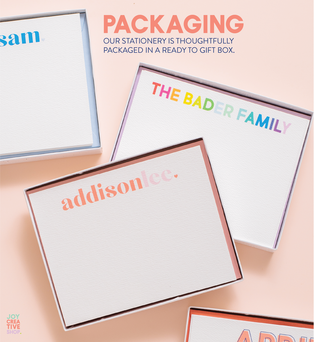 Modern Classics Monogram Personalized Stationery - Joy Creative Shop
