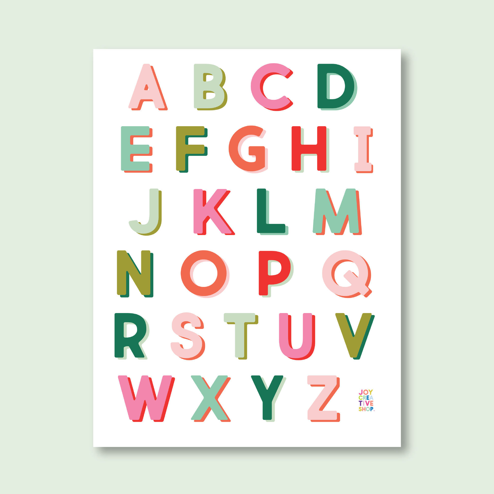 Holiday Vinyl Alphabet Stickers - A thru Z